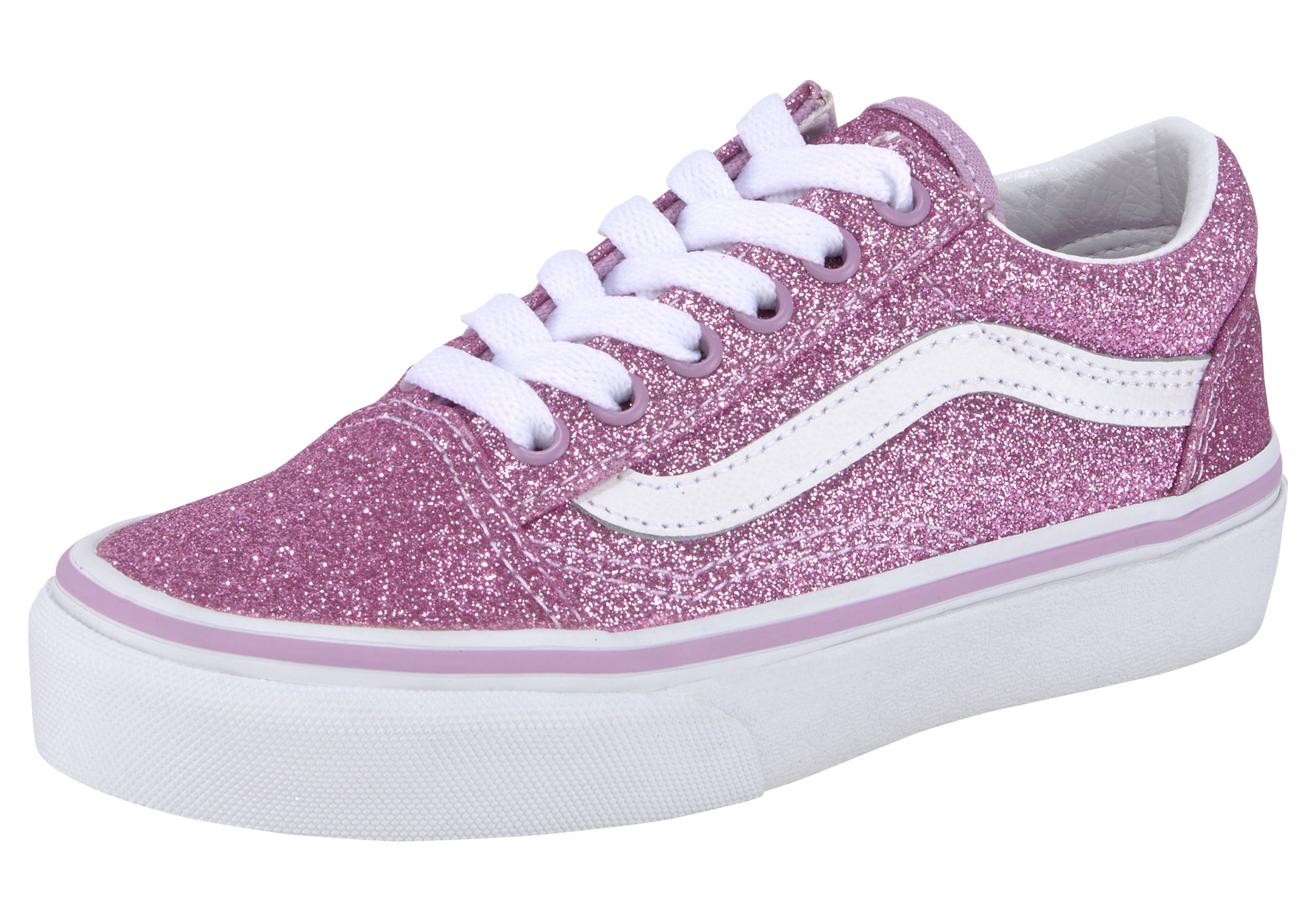 [Weiterhin beliebt] Vans UY Old Glitzer Sneaker im Design Skool