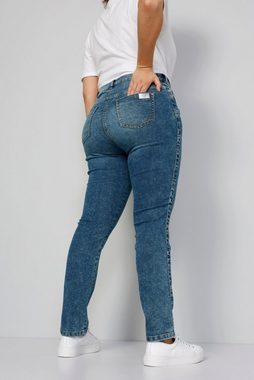 MIAMODA 5-Pocket-Jeans Jeans Slim Fit bestickter Seitenstreifen 5-Pocket