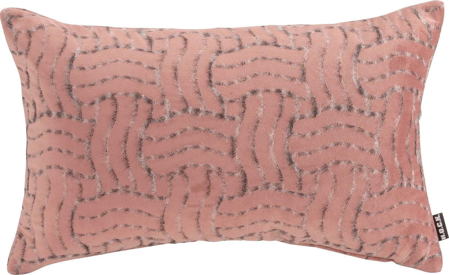 H.O.C.K. Dekokissen Fugato, mit flauschigem Stoff, Kissenhülle mit Füllung, 1 Stück
