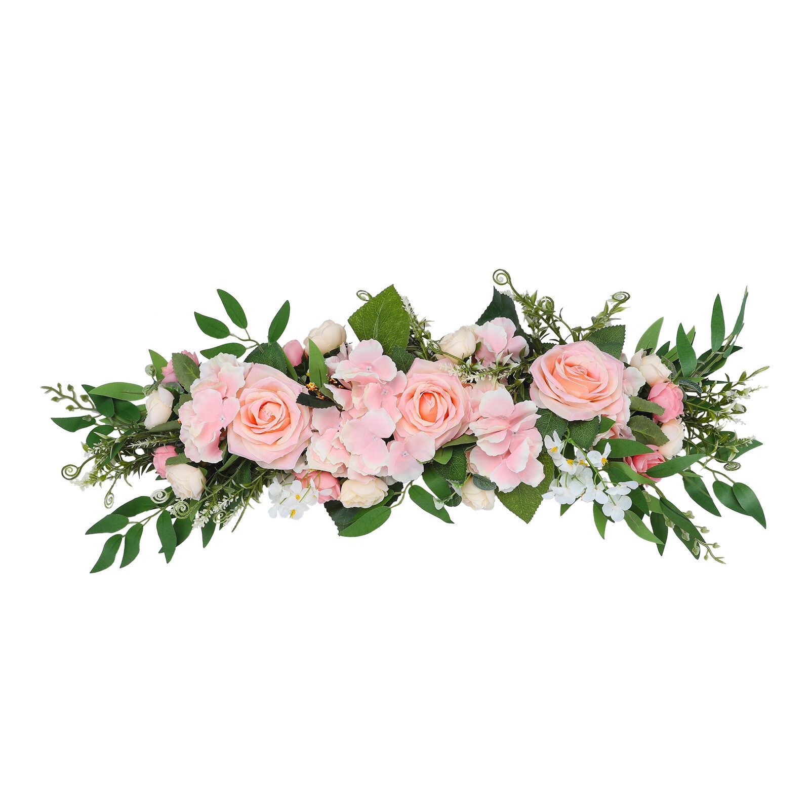 Kunstkranz Künstliche Rosenblüten-Girlande, 65cm/25.6inch Hochzeitsbogenkra günstig online kaufen