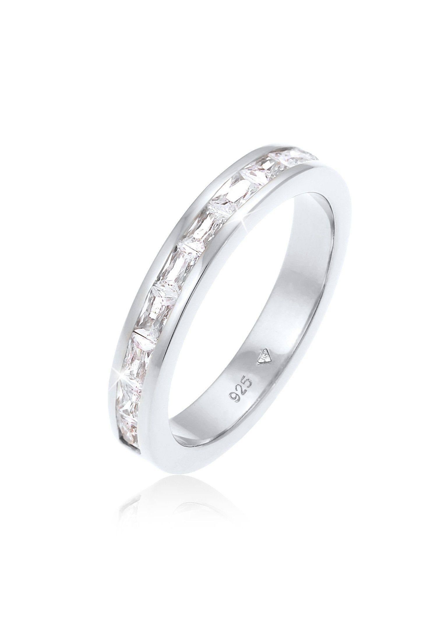 Damen Herren Zirkonia Ring Silber Titan Stahl Fingerring Ehering Verlobungsringe 