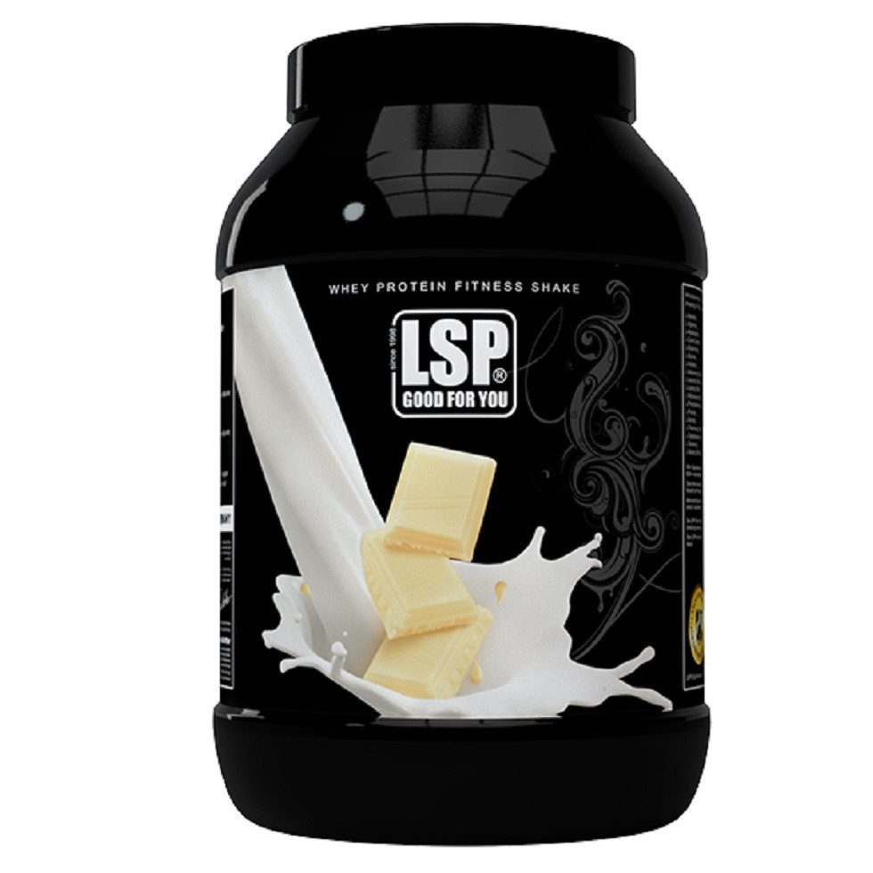 LSP Premium Whey Eiweiß (1.800g) - Protein Sport Shake, White Chocolate Pulver, 1 er Packung, Dose à 1,00 St., Aus Weidenmilch hergestellt, reich an BCAAs