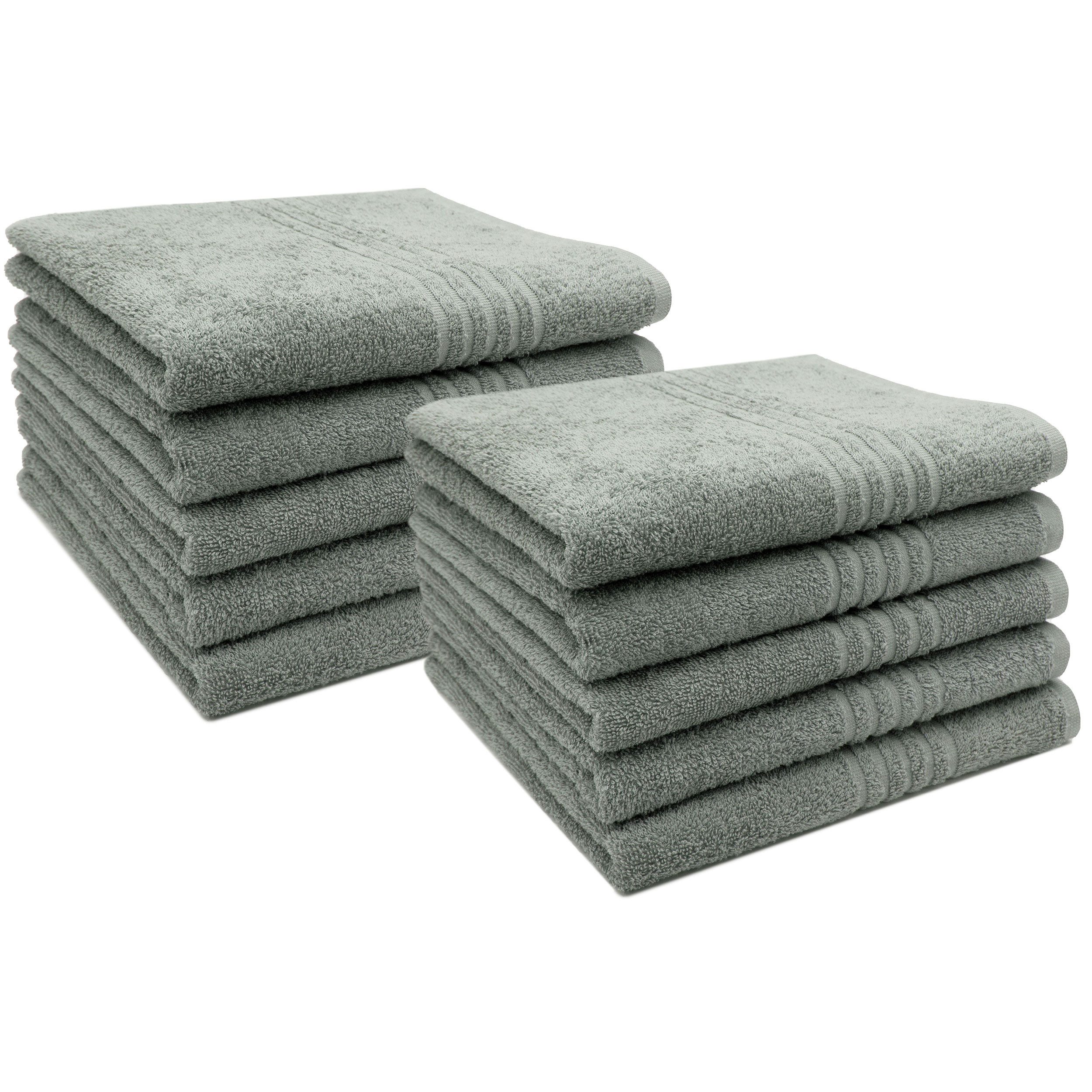 ZOLLNER Handtücher, Walkfrottier (10-St), 50 x 100 cm, 100% Baumwolle, vom günstig online kaufen