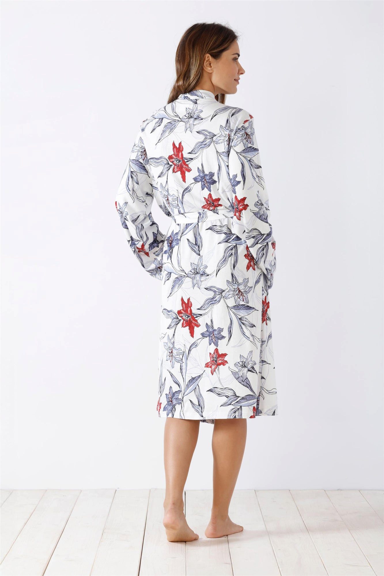 Hajo Morgenmantel Damen Mantel Premium Cotton/TencelTM (Modal) Single Jerse günstig online kaufen