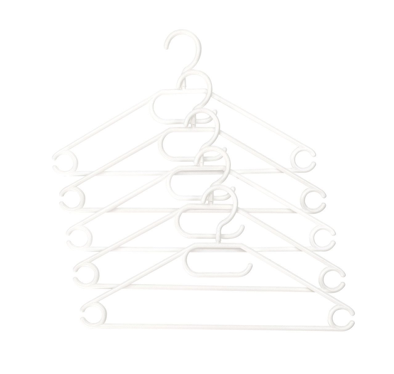 Trend Line Kleiderbügel TrendLine Kleiderbügel mit Steg 5 Stück weiß günstig online kaufen