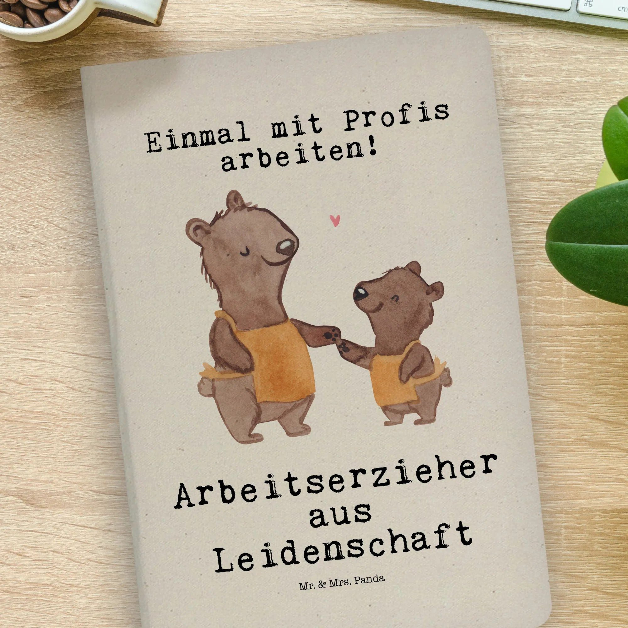 Thumbnail - Mr. & Mrs. Panda Notizbuch Arbeitserzieher Leidenschaft - Transparent - Geschenk, DIN A4 Notizbu Mr. & Mrs. Panda, Langl...