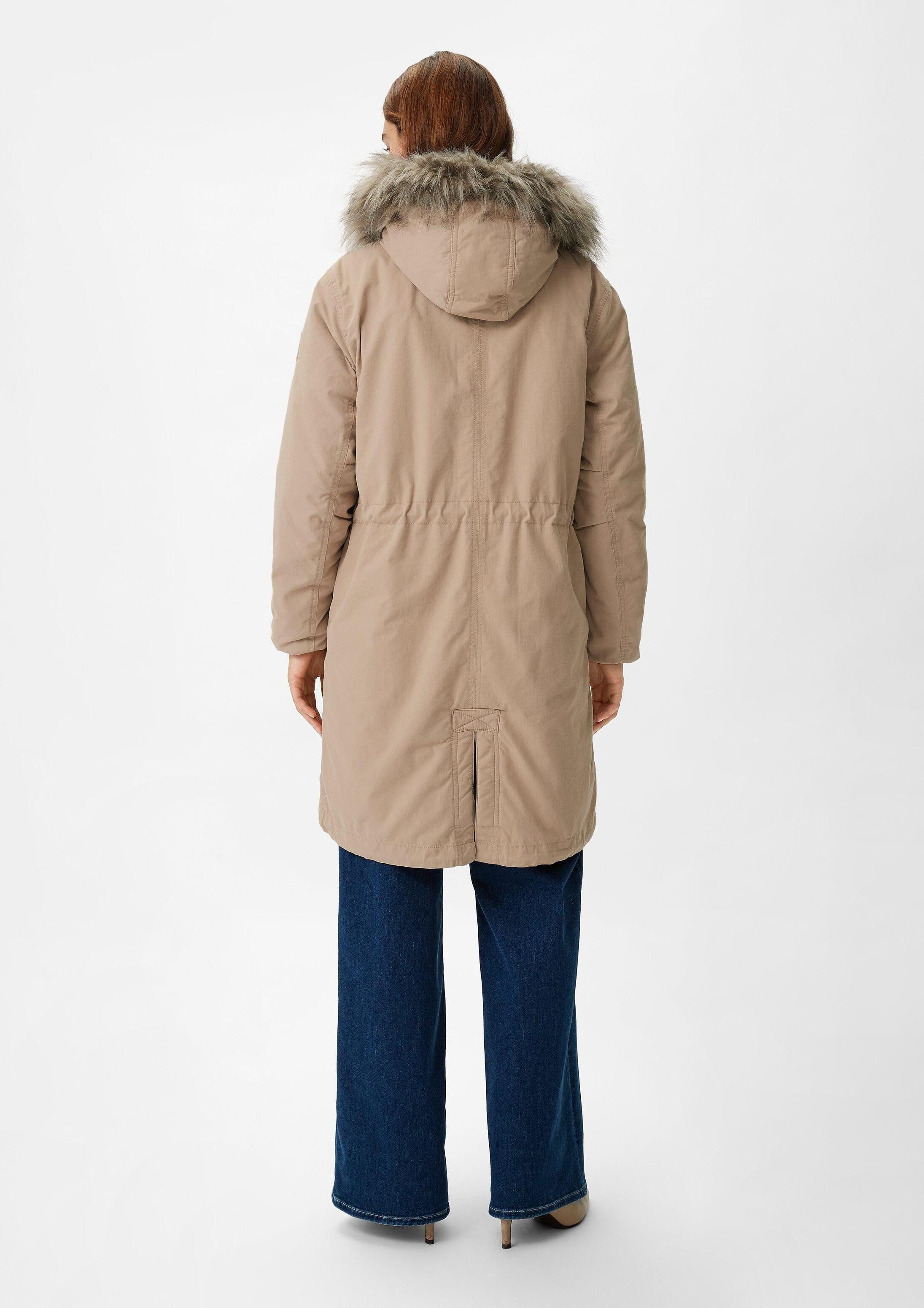 comma Winterjacke Outdoor-Mantel Parka mit abnehmbarem Kunstfell