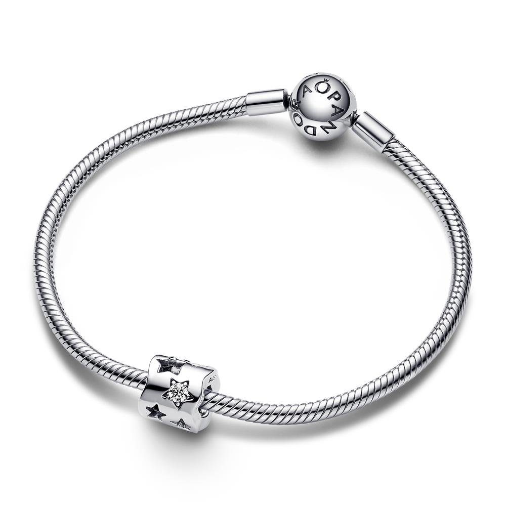 Pandora Bead Charm PANDORA Moments aus 925er Silber mit Stern Cut-outs