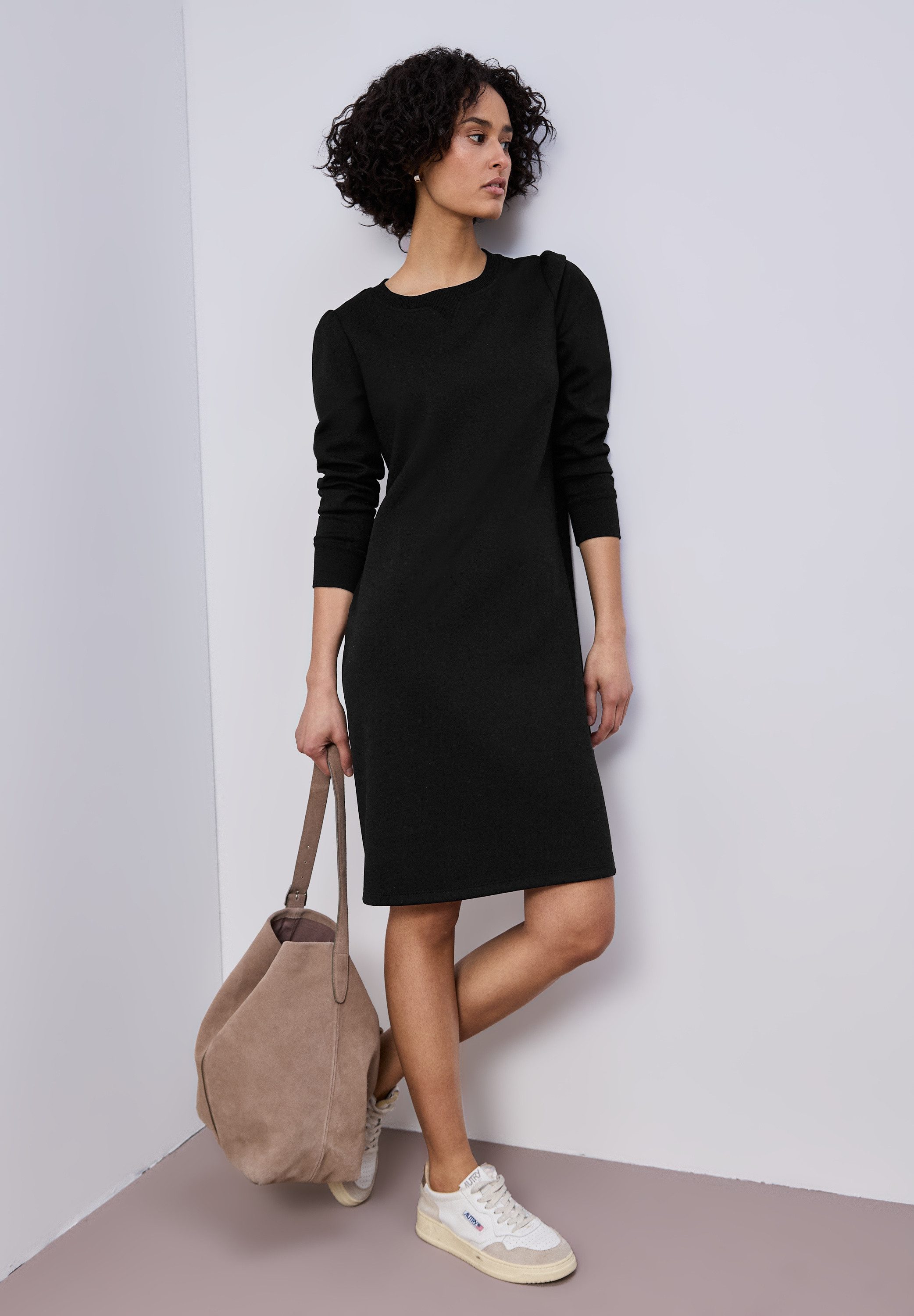 STREET ONE Jerseykleid in Unifarbe