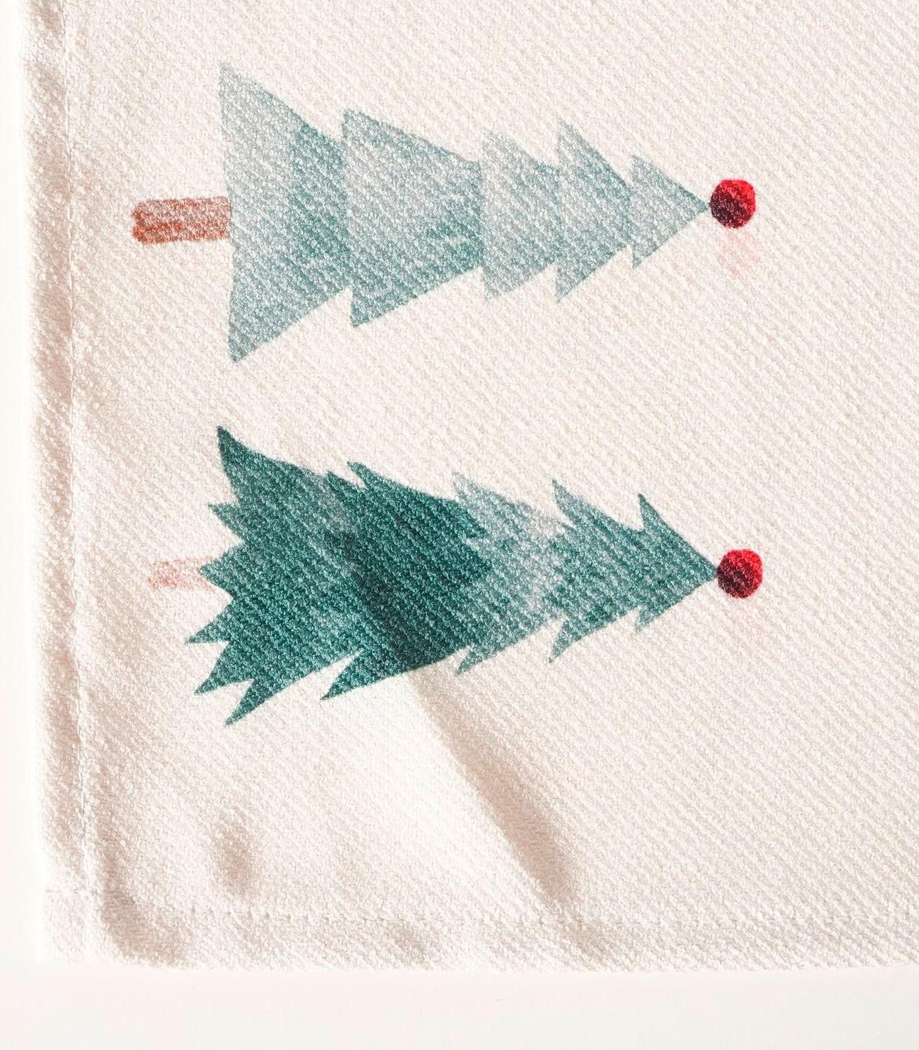 BOLTZE GRUPPE GmbH Tischläufer CAROL, B 40 cm, L 140 cm, Creme, Grün, (1-tl günstig online kaufen