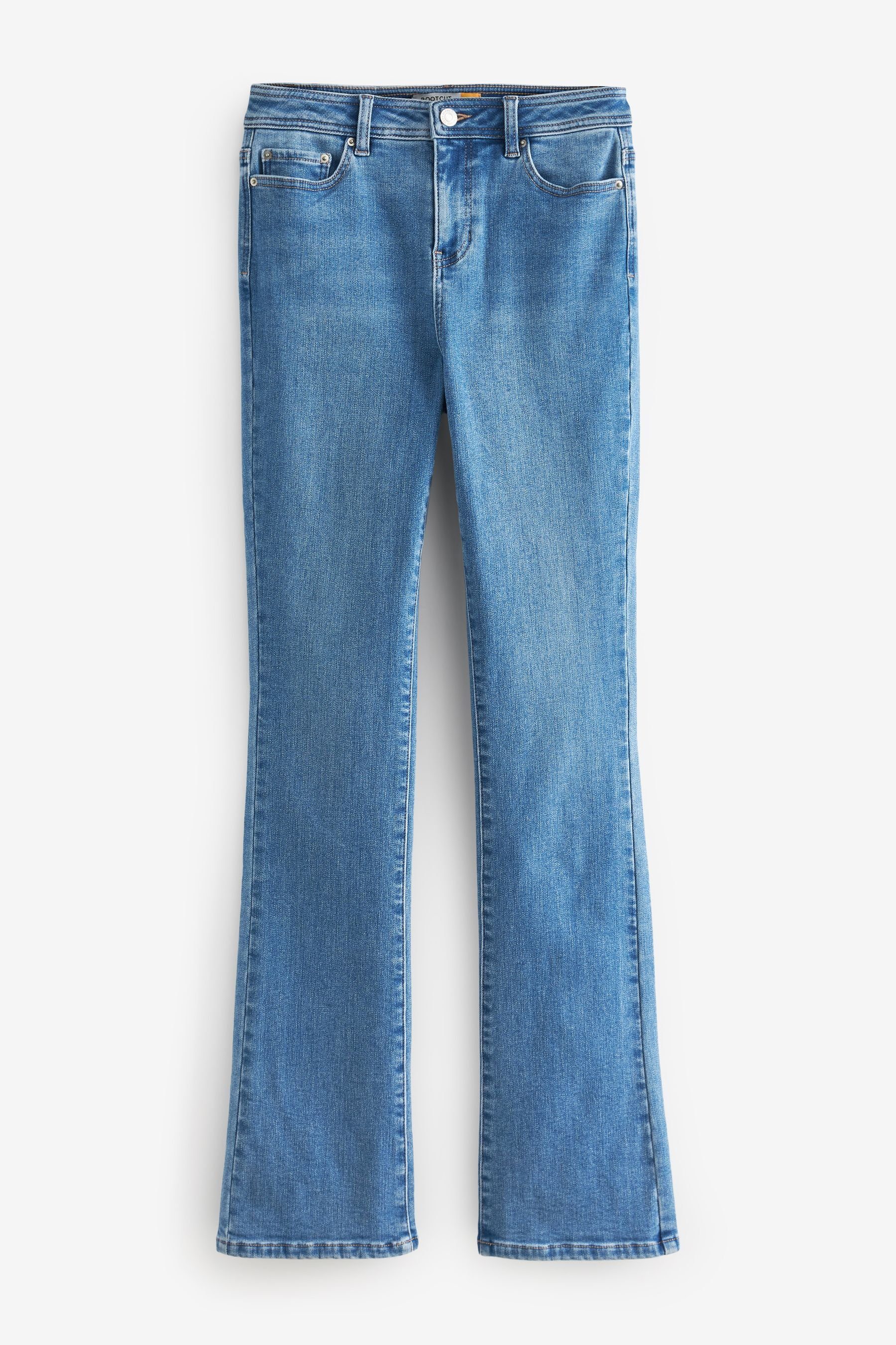 Next Bootcut-Jeans Angeraute Bootcut Jeans (1-tlg) Mid Blue