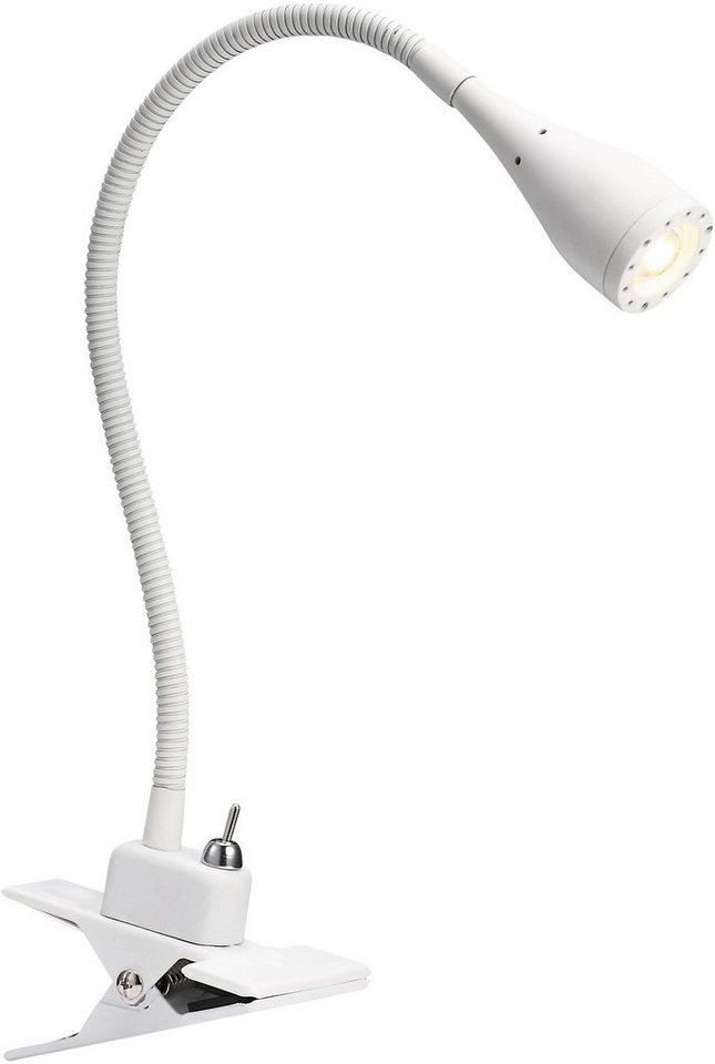 Nordlux LED Klemmleuchte Mento, LED fest integriert, Warmweiß, Flexible  Klemme