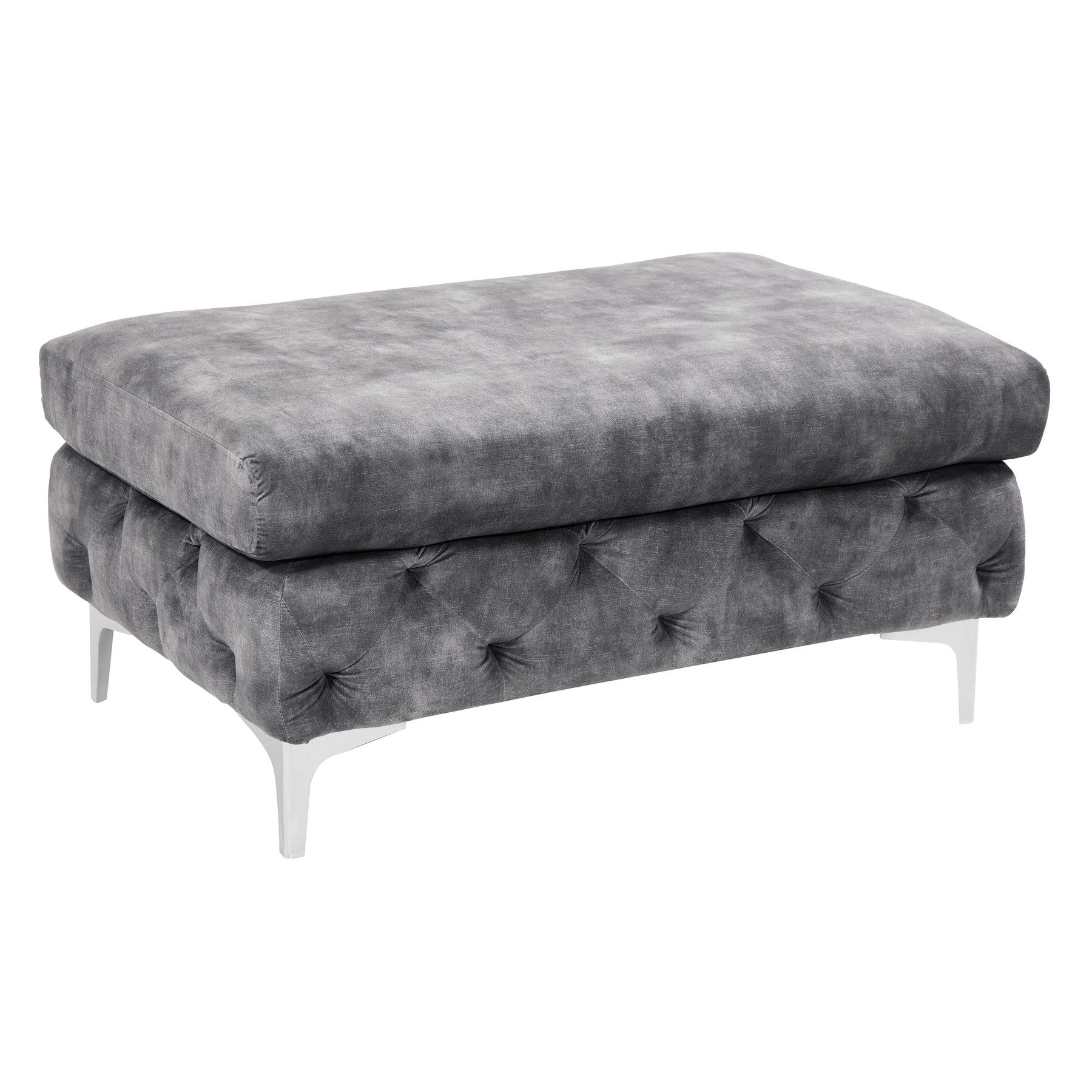riess-ambiente Fußhocker MODERN BAROCK 92cm dunkelgrau günstig online kaufen