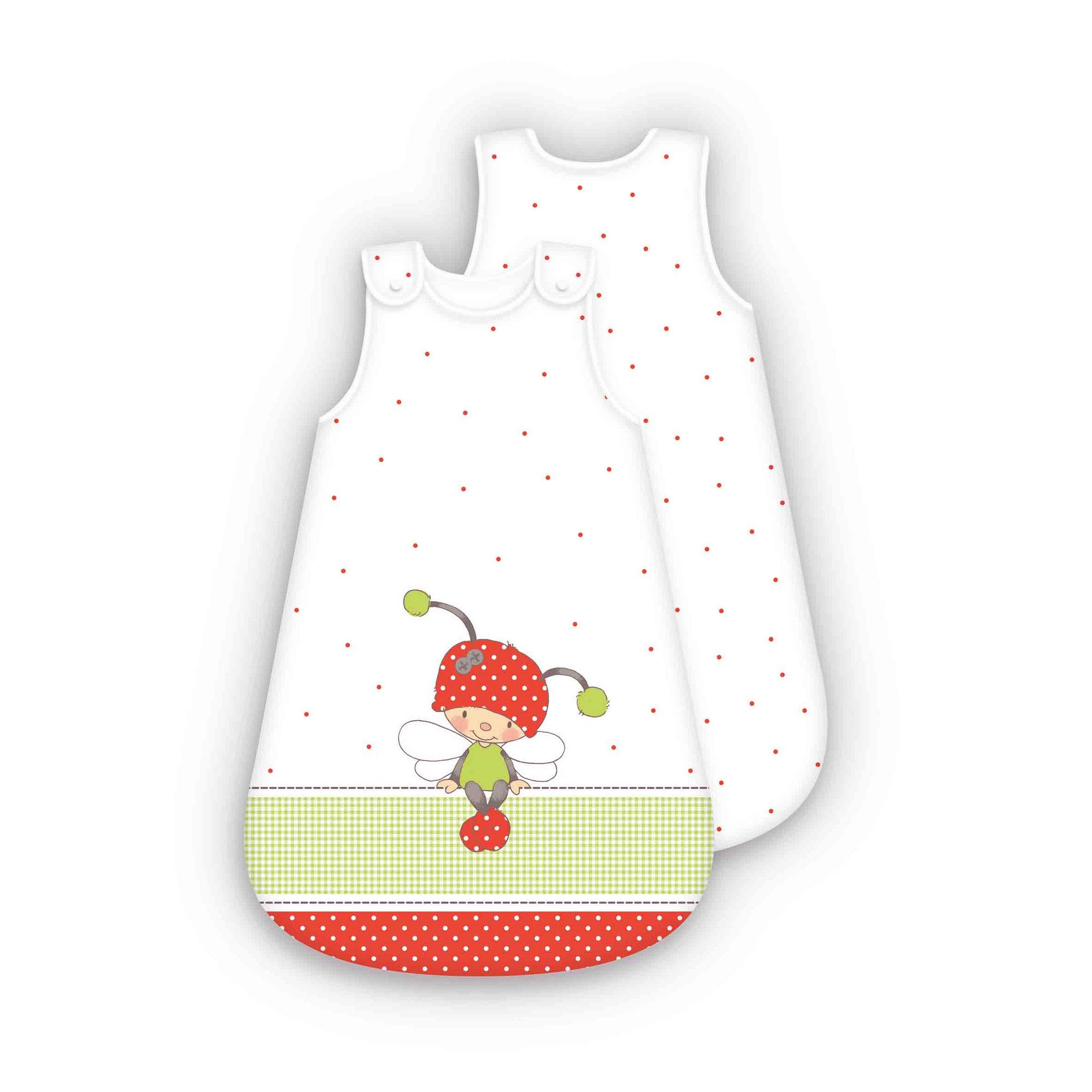 Herding Babyschlafsack Herding babybest® Ganzjahres-Schlafsack für Babys Käferchen Baumwolle (1 tlg., 1 Baby-Schlafsack 60 x 45 cm), Langlebig