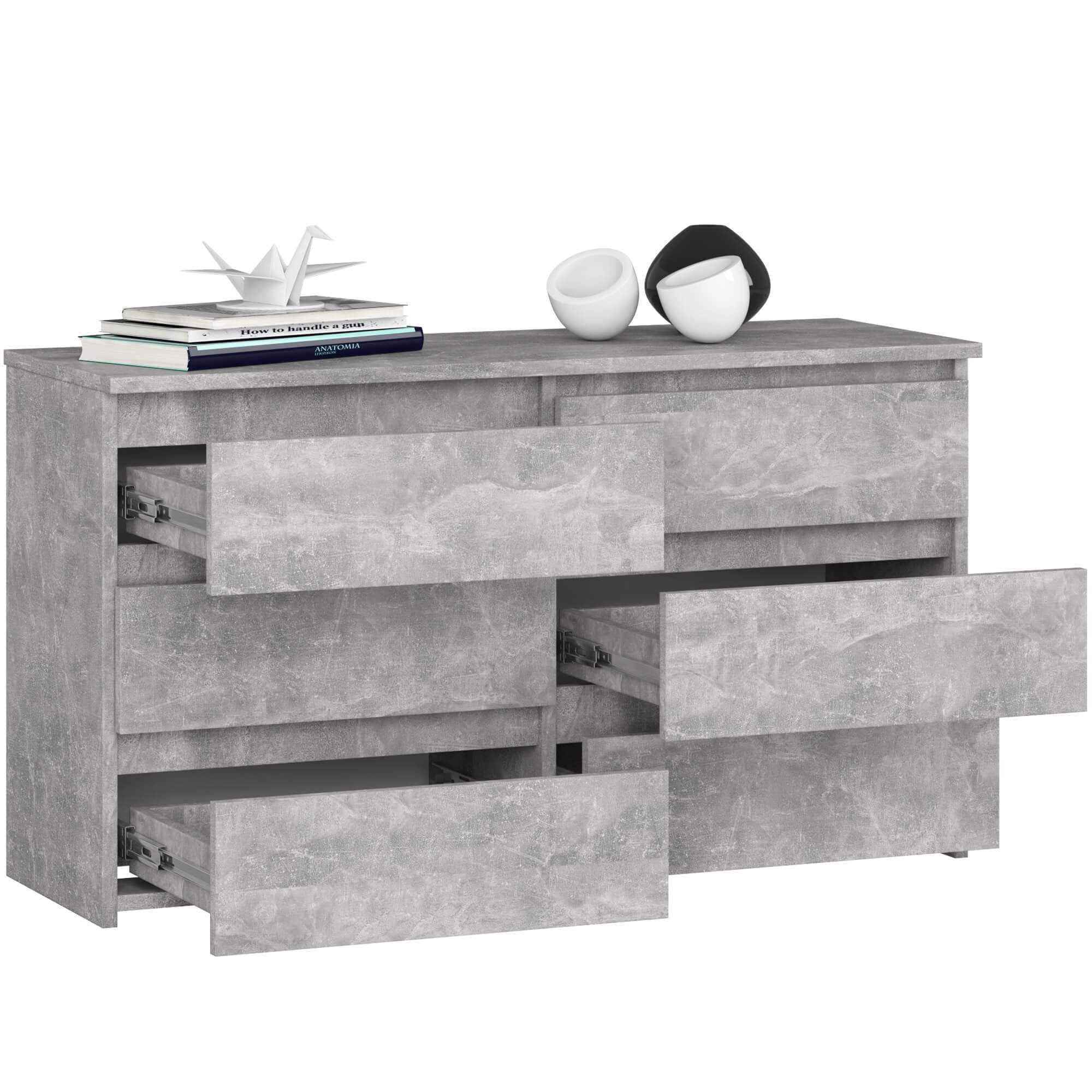 Raumhirsch Furniture Kommode Elegante Kommode mit 6 Schubladen - Modern & stilvoll - Sideboard, (viele Farbvarianten - Maße: 100 x 57 x 35 cm) - Hochwertig & stabil