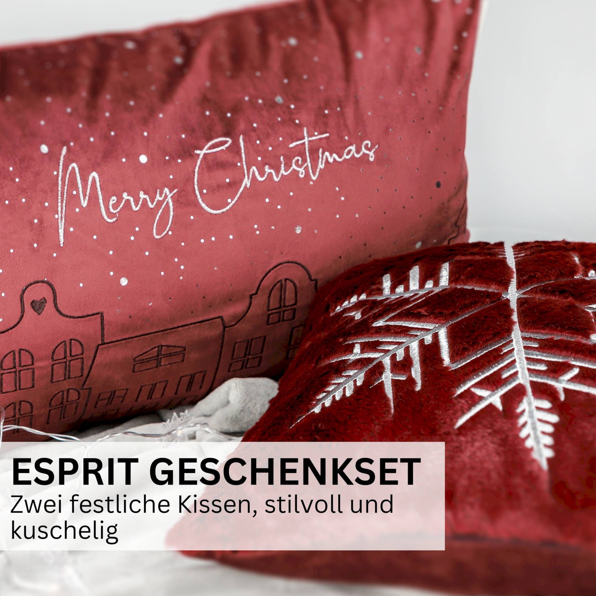Esprit Kissenhülle TOWN Zierkissenhülle Weihnachten, (1 Stück), 40 x 60 cm günstig online kaufen
