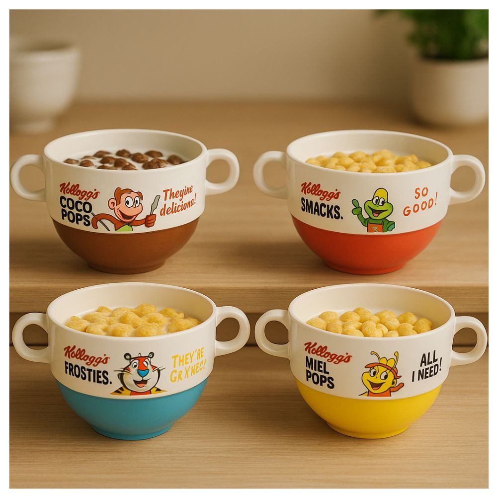 Kellogg's Kaffeeservice Kellogg's Geschirrset! Tasse Müsli Tablett Frühstücksteller &&&& – Bild 4 von 5