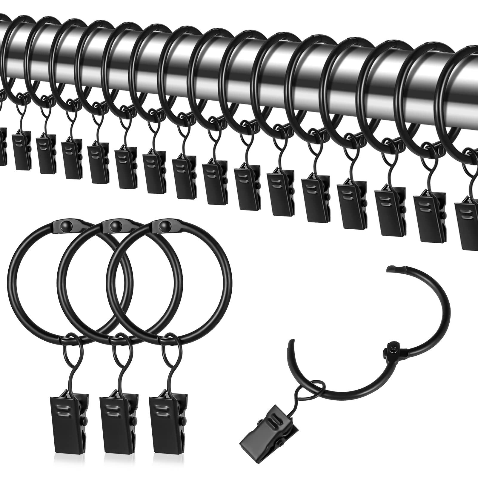 Gardinenring 25 Stück Metall Vorhangringe mit Clips Vorhang Hängend Ringe, Caterize, (25-St)