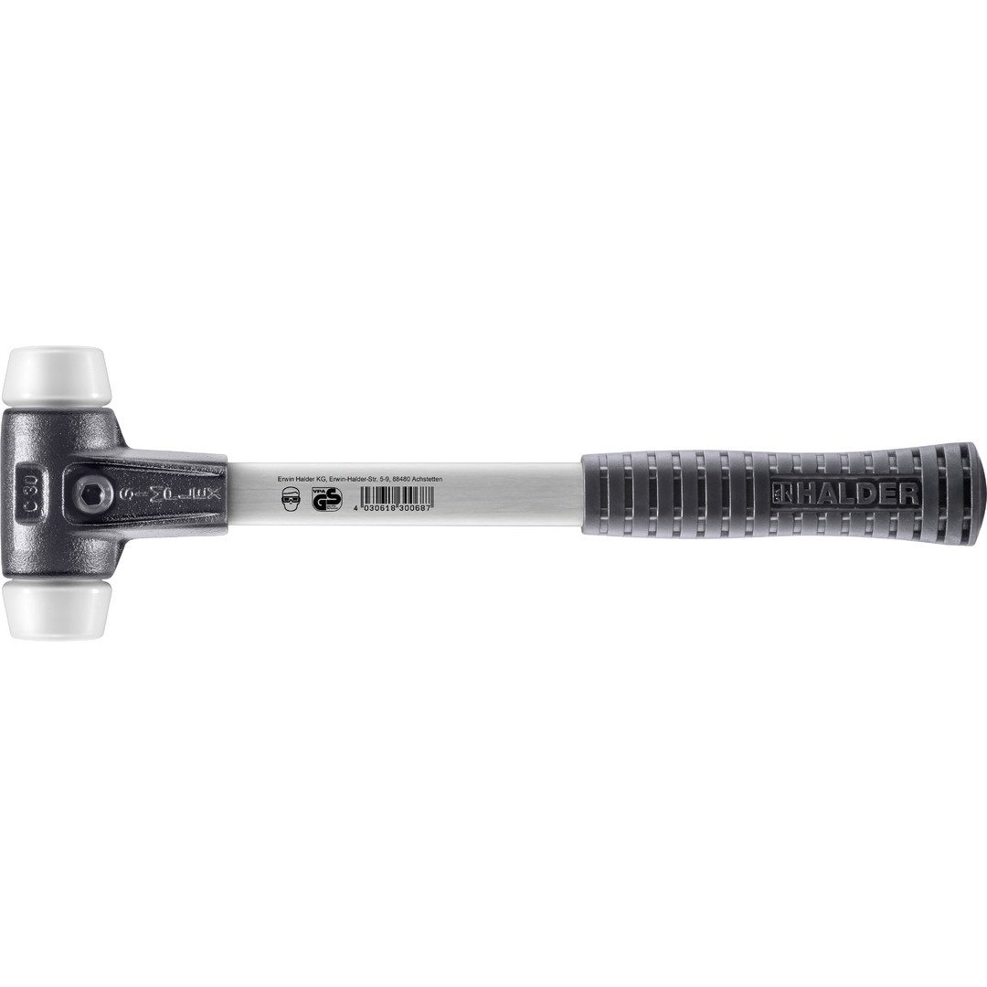 Gummihammer HALDER SIMPLEX Schonhammer Ø 30 mm Superplastik mit verstärkem Temperg