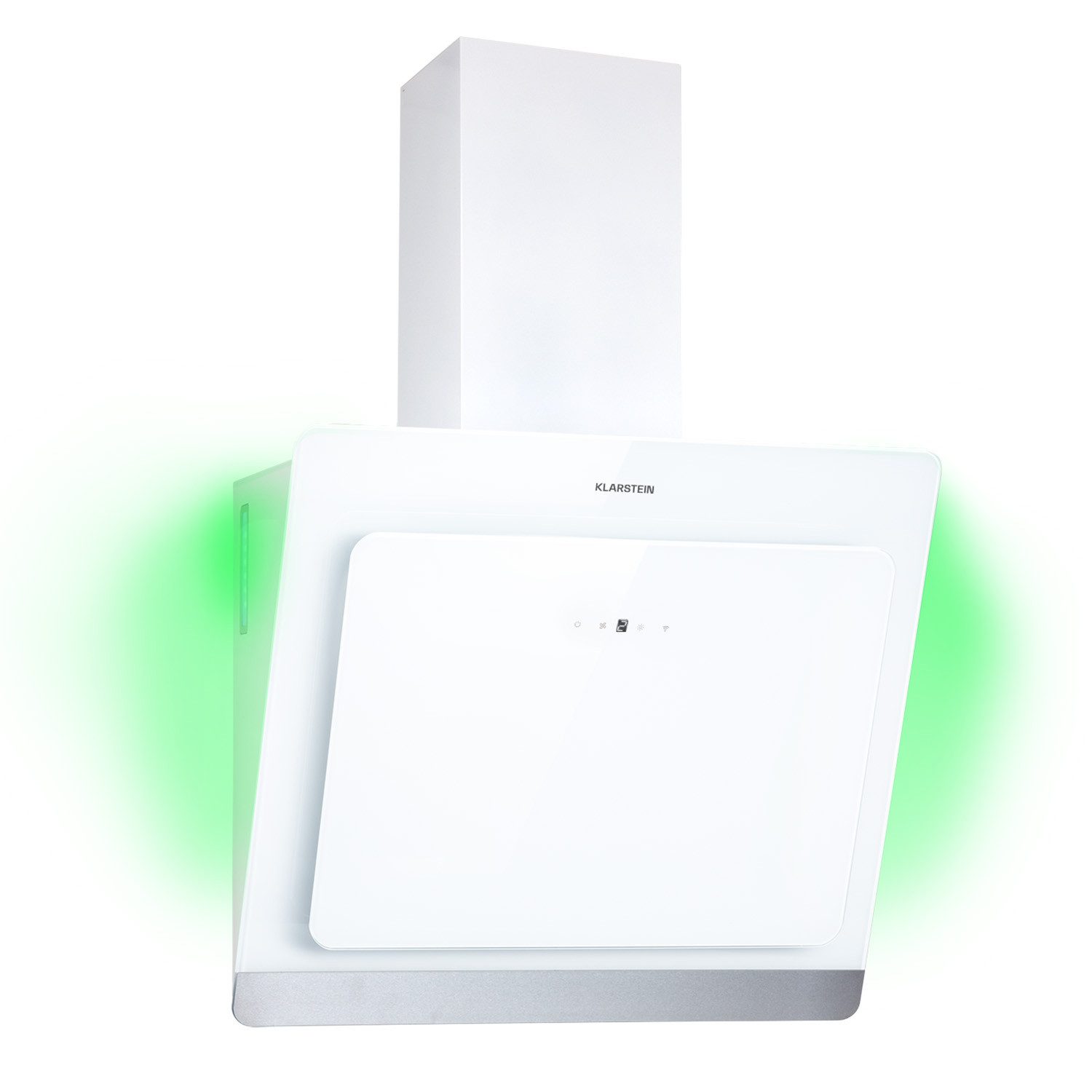 Klarstein Deckenhaube Aurora Smart Serie CGCH3-AuroraS-60WH Aurora Smart, Abzugshaube kopffrei Abluft Haube Umluft Umlufthaube Kopffreihaube