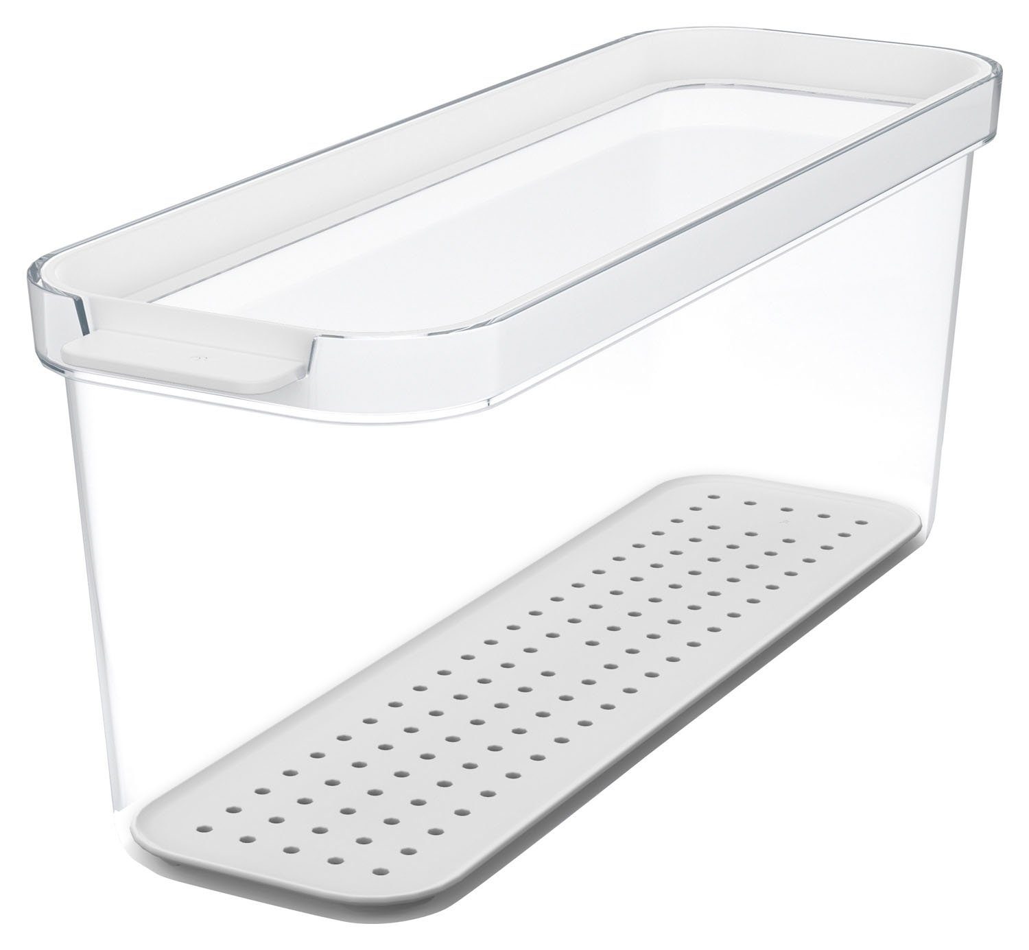 ROTHO Frischhaltedose CAUMA, Transparent, Weiß, B 28,2 cm, 2000 ml, Kunststoff, (1-tlg)