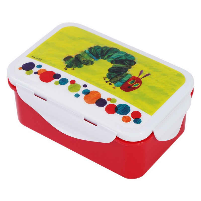 Geda Labels GmbH Lunchbox Raupe Nimmersatt Kinder Brotdose Lunch-Box, Polypropylen, BPA-frei, Mikrowellengeeignet, zum Einfrieren geeignet bis -20°