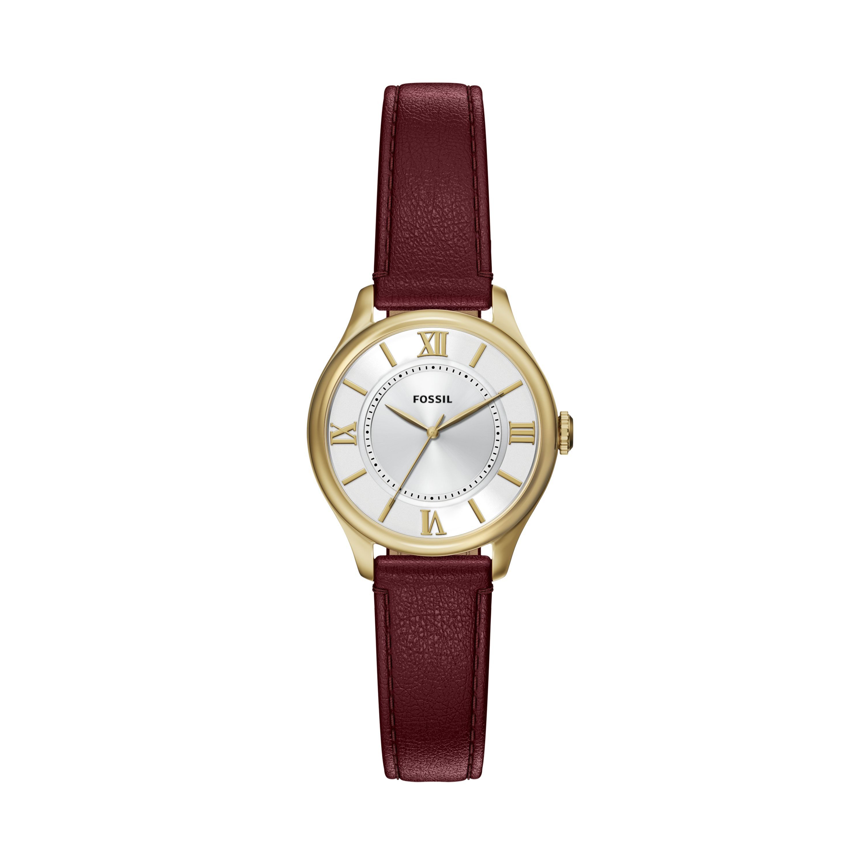 Fossil Quarzuhr Gilmore ES5510, Armbanduhr, Lederarmband, analog