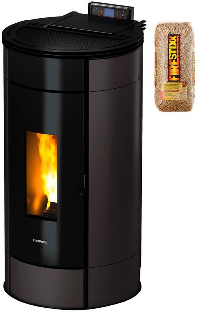 FreePoint Pelletofen GLOBE Stahl, 10,5 kW, Raumheizvermögen: 252 m³, schwarz