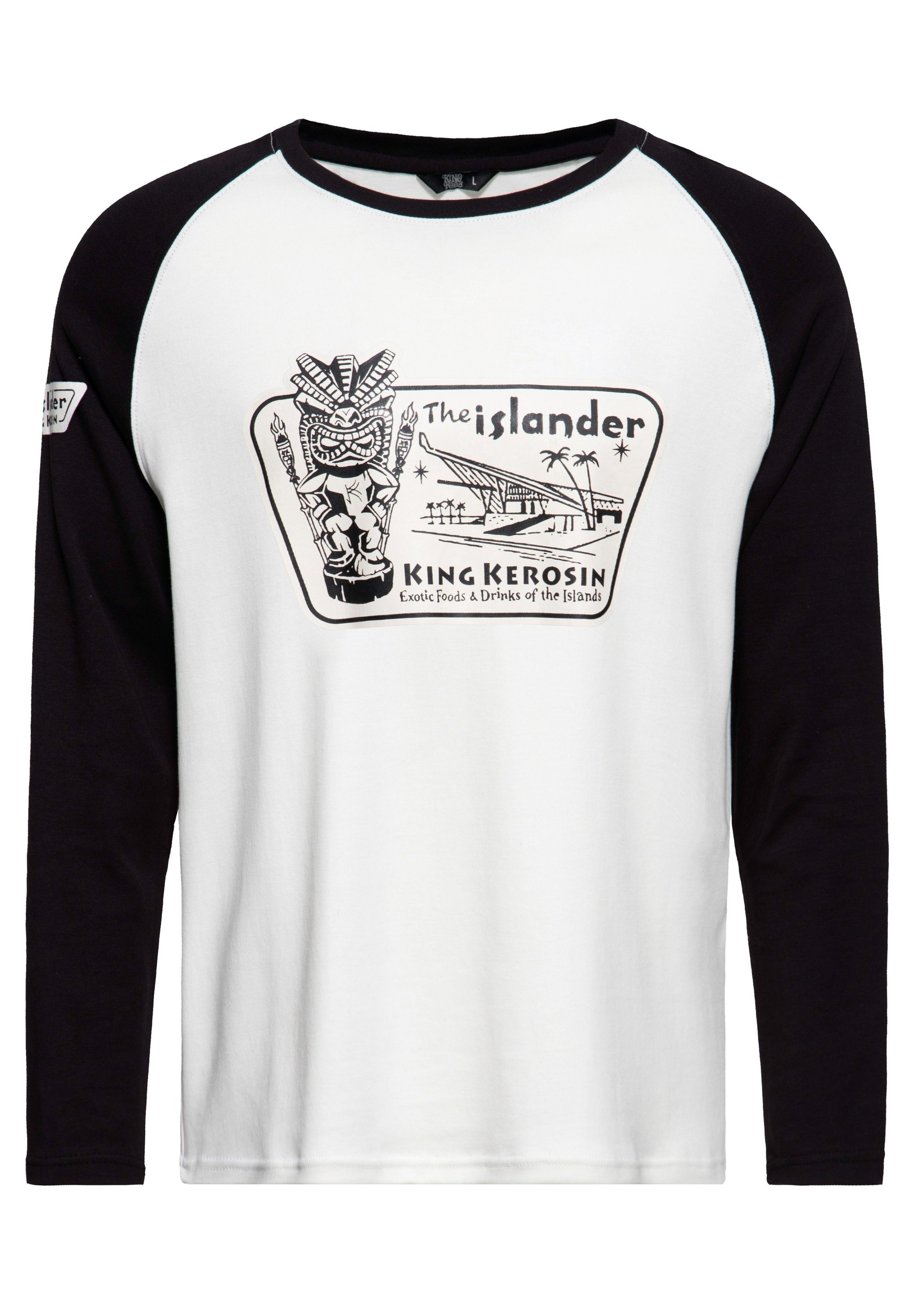 KingKerosin Longsleeve The Islander mit Raglanärmel