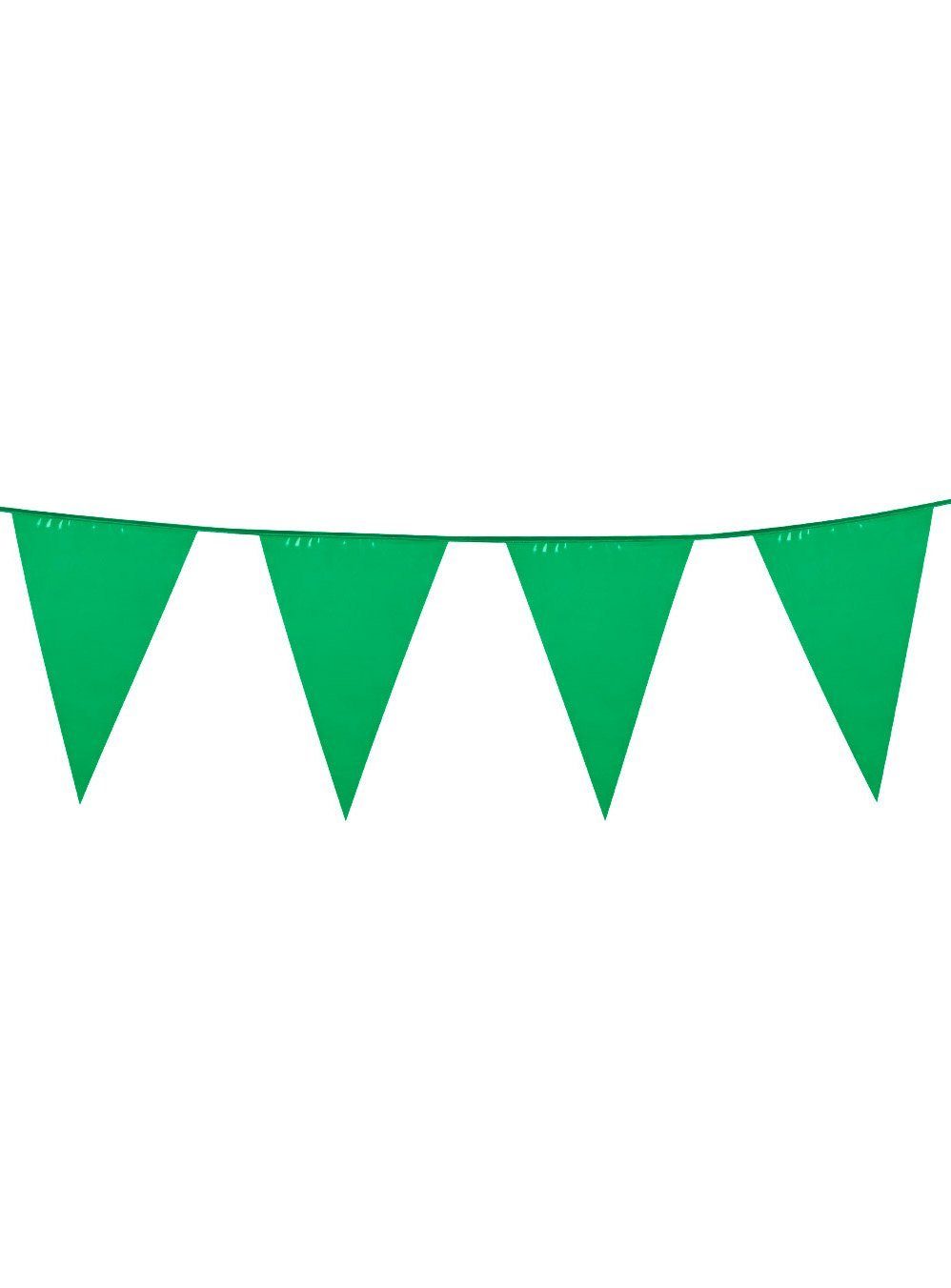 Boland Hängedekoration Grüne Wimpelkette 10 m, Raumdekoration für Geburtstage, Mottopartys und Events!