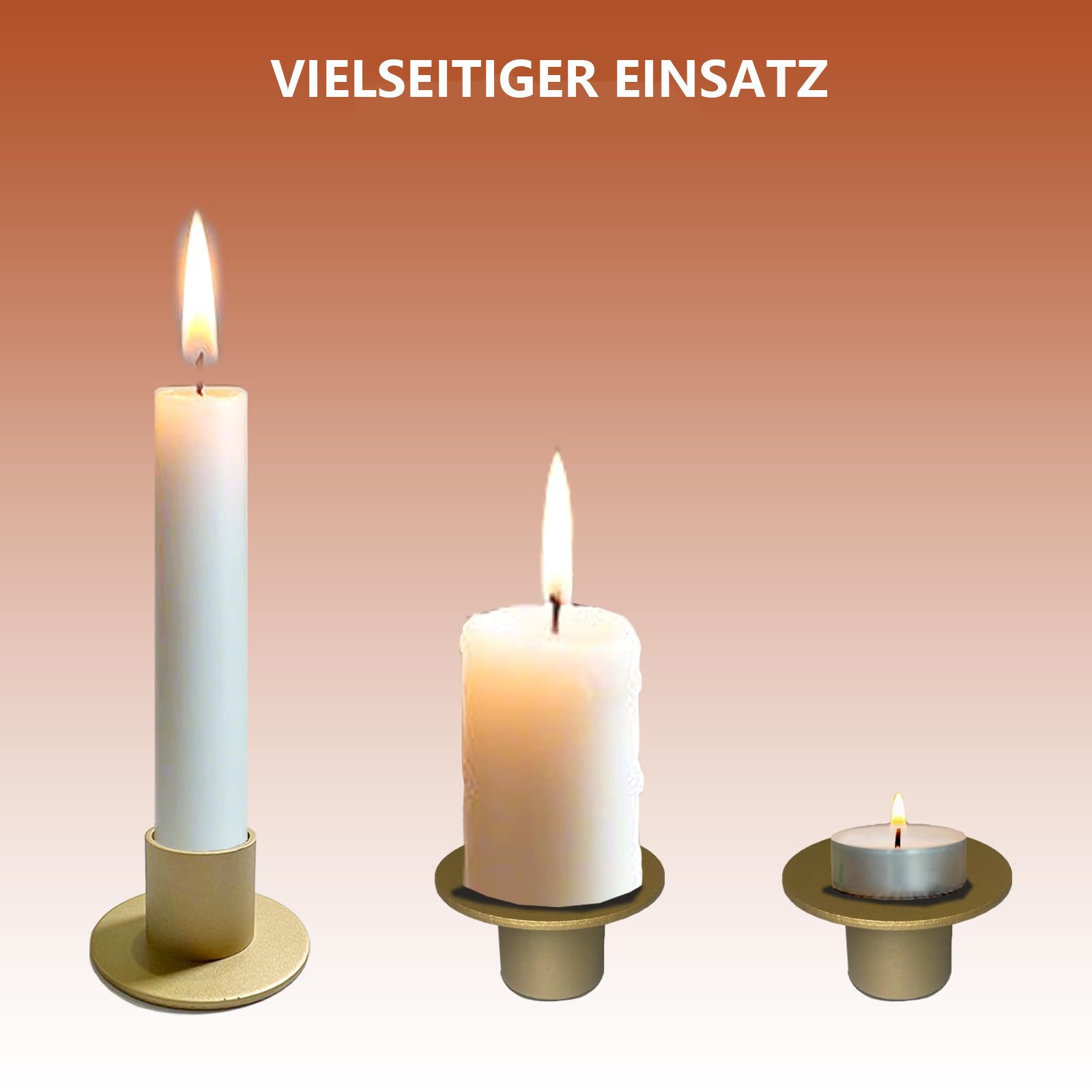 CLTYQ Kerzenständer Kerzenständer Gold, Vintage Metall Goldene Kerzenstände günstig online kaufen