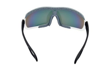 Gamswild Sportbrille UV400 Sonnenbrille Fahrradbrille Skibrille Einscheibenmodell Damen, Herren Unisex, Modell WS3332 in blau, rot, weiß
