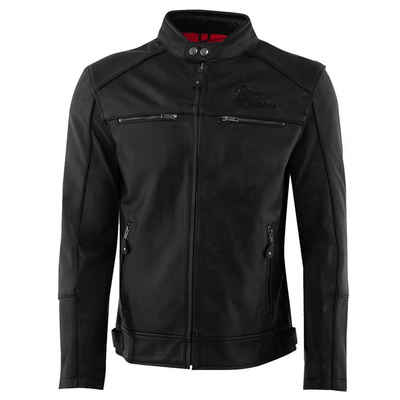 Rusty Stitches Motorradjacke Rusty Stitches Chase Schwarz-Schwarz, Motorradjacke Leder Herren