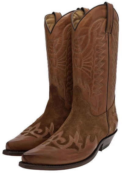 FB Fashion Boots CARLOS Cognac Braun Cowboystiefel Rahmengenähter Westernstiefel