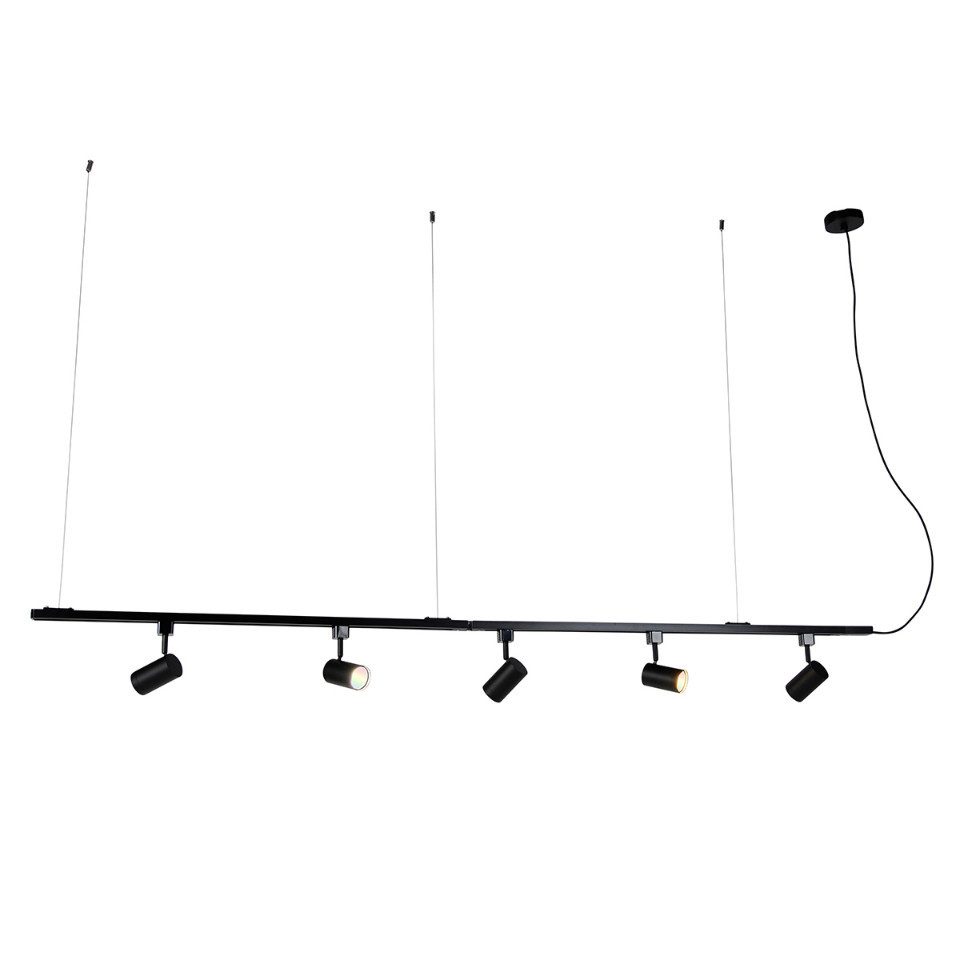 Qazqa Schienensystem-Sets Iconic jeana, Dimmbar, LED wechselbar, Extra-Warmweiß, QAZQA Schienen­leuchte, gu10, Schwarz, Stahl, Modern