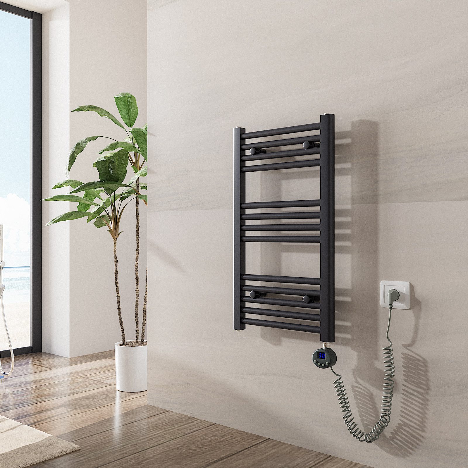MEYKOERS Elektrischer Badheizkörper Elektro Handtuchwärmer Mit Thermostat günstig online kaufen