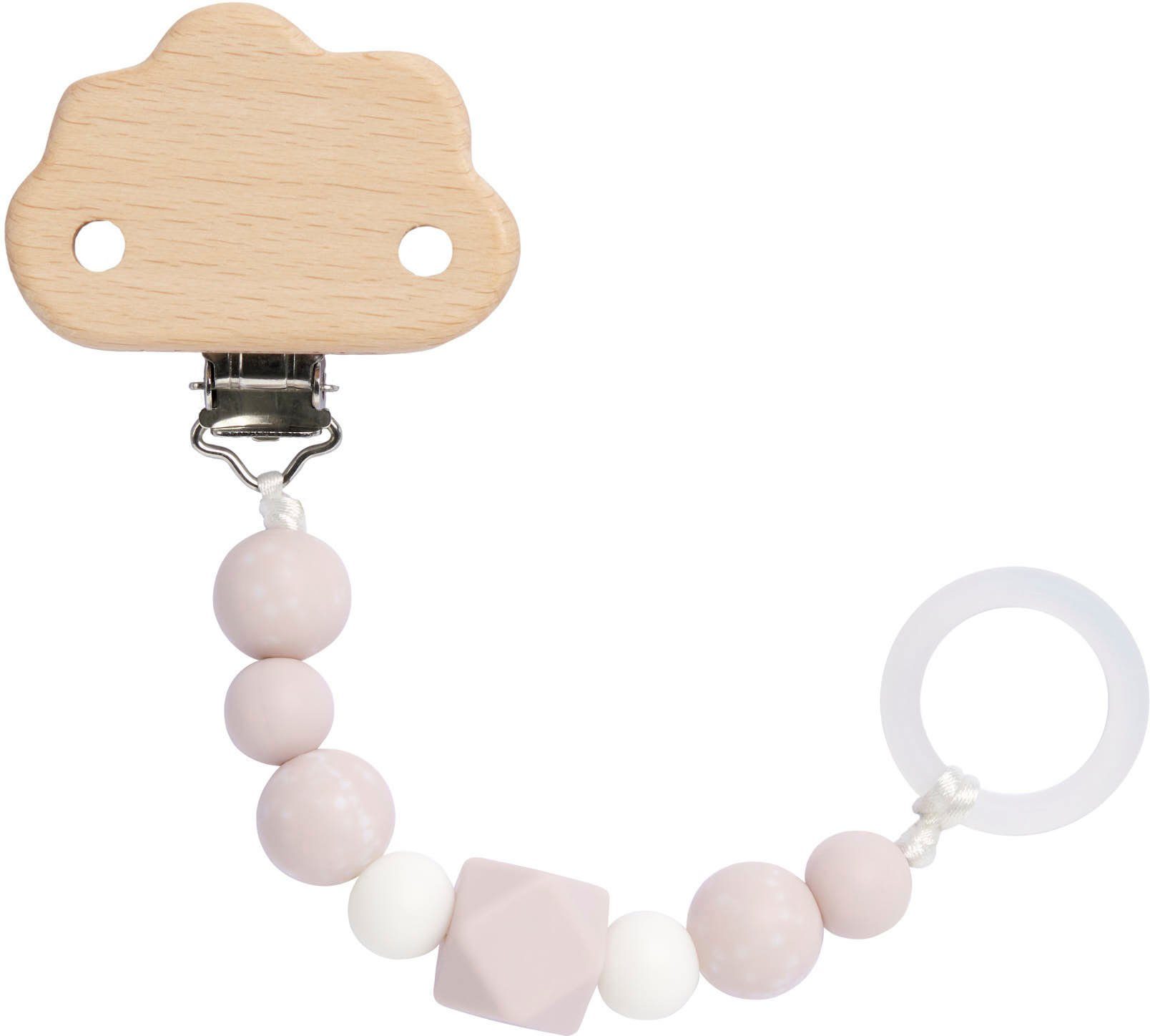 Schnullerbefestigung Little Universe, powder pink