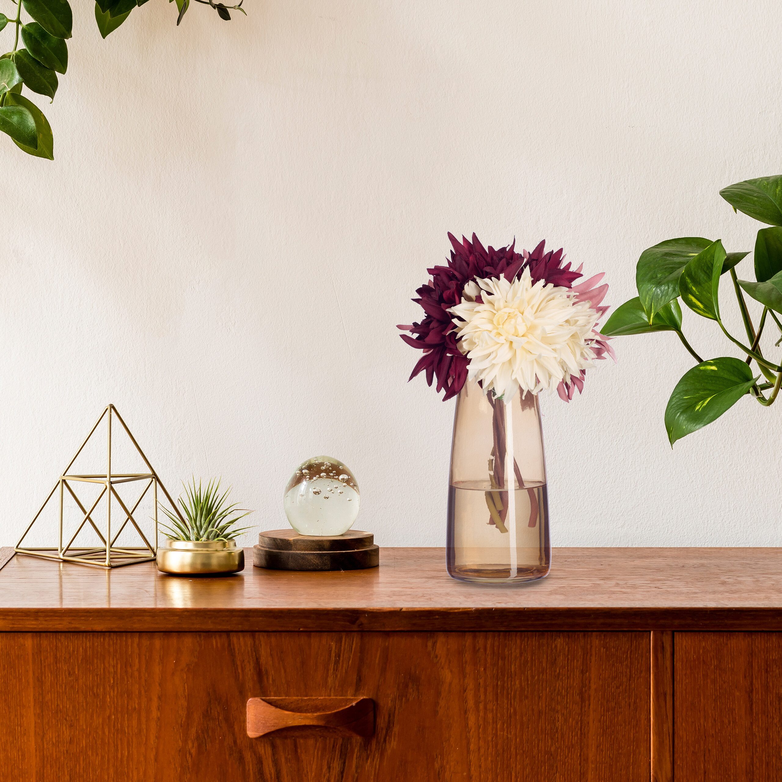 relaxdays Dekovase Vase aus Glas (1 St), braun günstig online kaufen