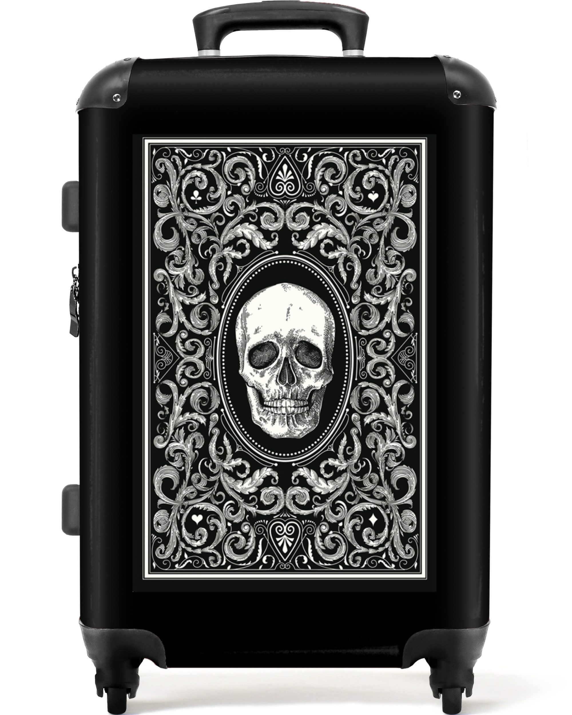 NoBoringSuitcases.com© Hartschalen-Trolley Spielkarte - Totenkopf - günstig online kaufen