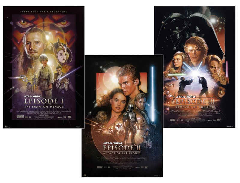 Star Wars Poster Star Wars Episode IIII Poster 3er-Set 61 x 91,5 cm