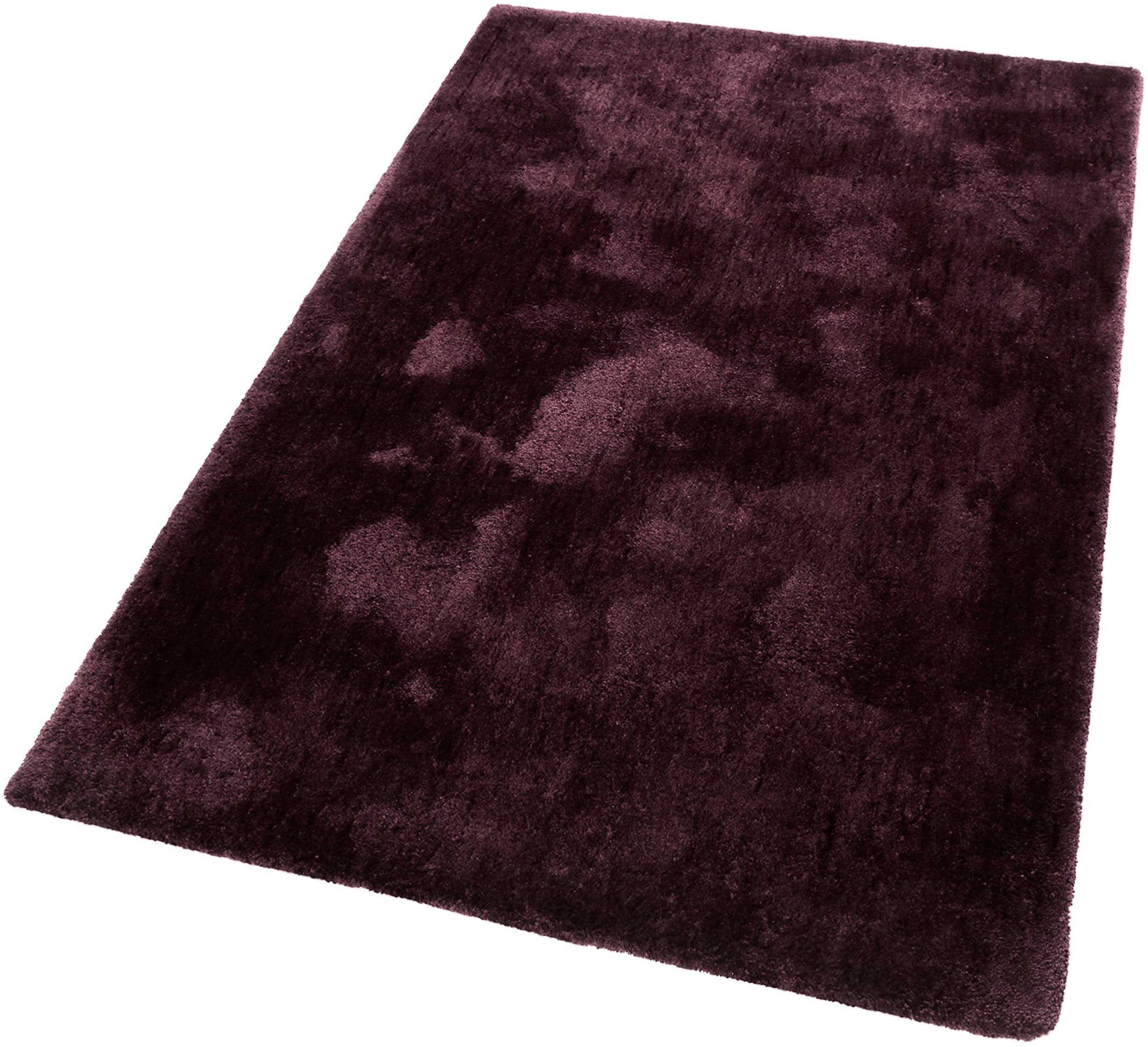 Hochflor-Teppich Relaxx, Esprit, rechteckig, Höhe: 25 mm, Wohnzimmer, sehr große Farbauswahl, weicher dichter Hochflor bordeaux/rot | Shaggy-Teppiche