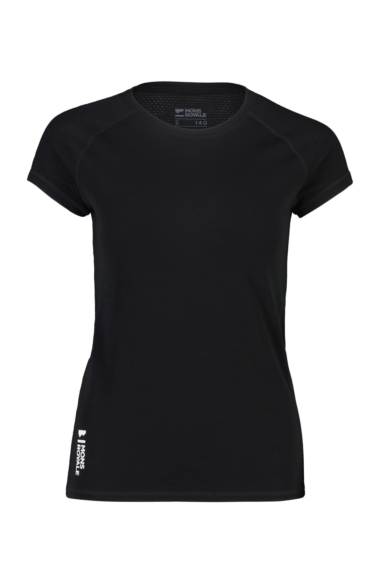 Mons Royale Kurzarmshirt Mons Royale Black Tech Damen Tee Bella W Kurzarm-Shirt