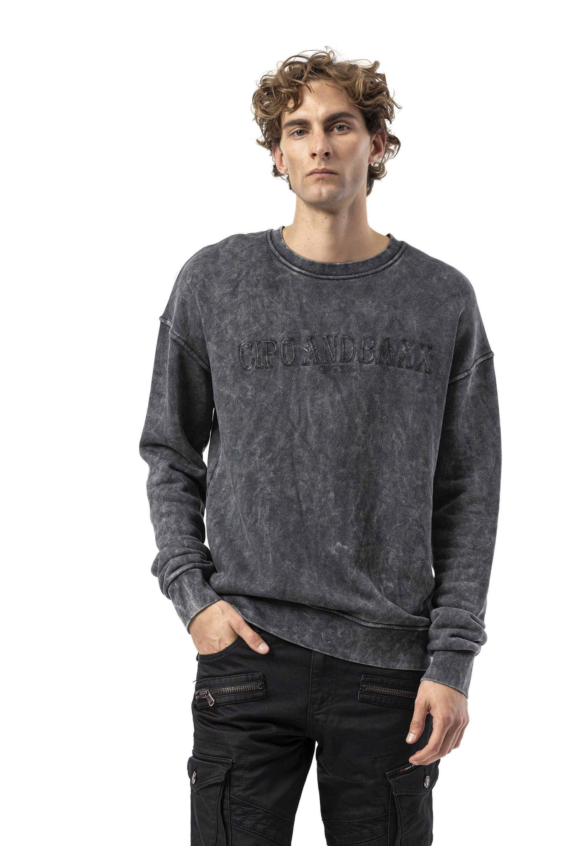 Cipo & Baxx Sweatshirt CL595 mit Rundhalsausschnitt