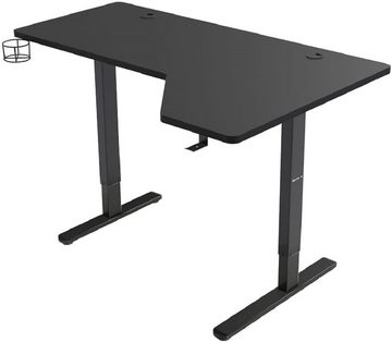 huzaro Eckschreibtisch Hero 9.0 XXL Büro Gaming 140 cm x 120 cm x 90 cm Höhenvestellbar