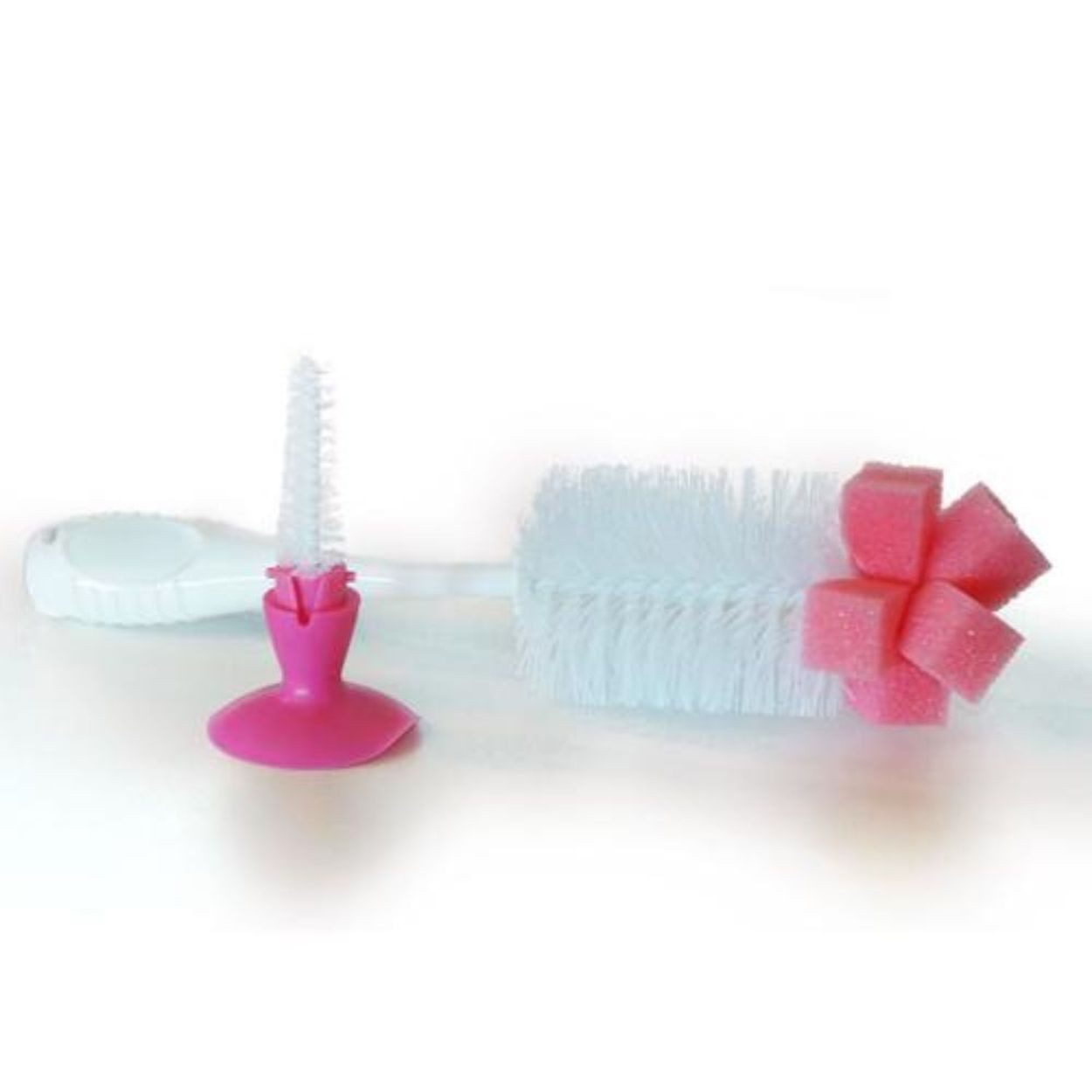 Cangaroo Reinigungsbürste Babyflaschenreiniger 2 in 1, Bürstengrößen, Schaumstoffbereich, Saugerreiniger, Babyflaschen