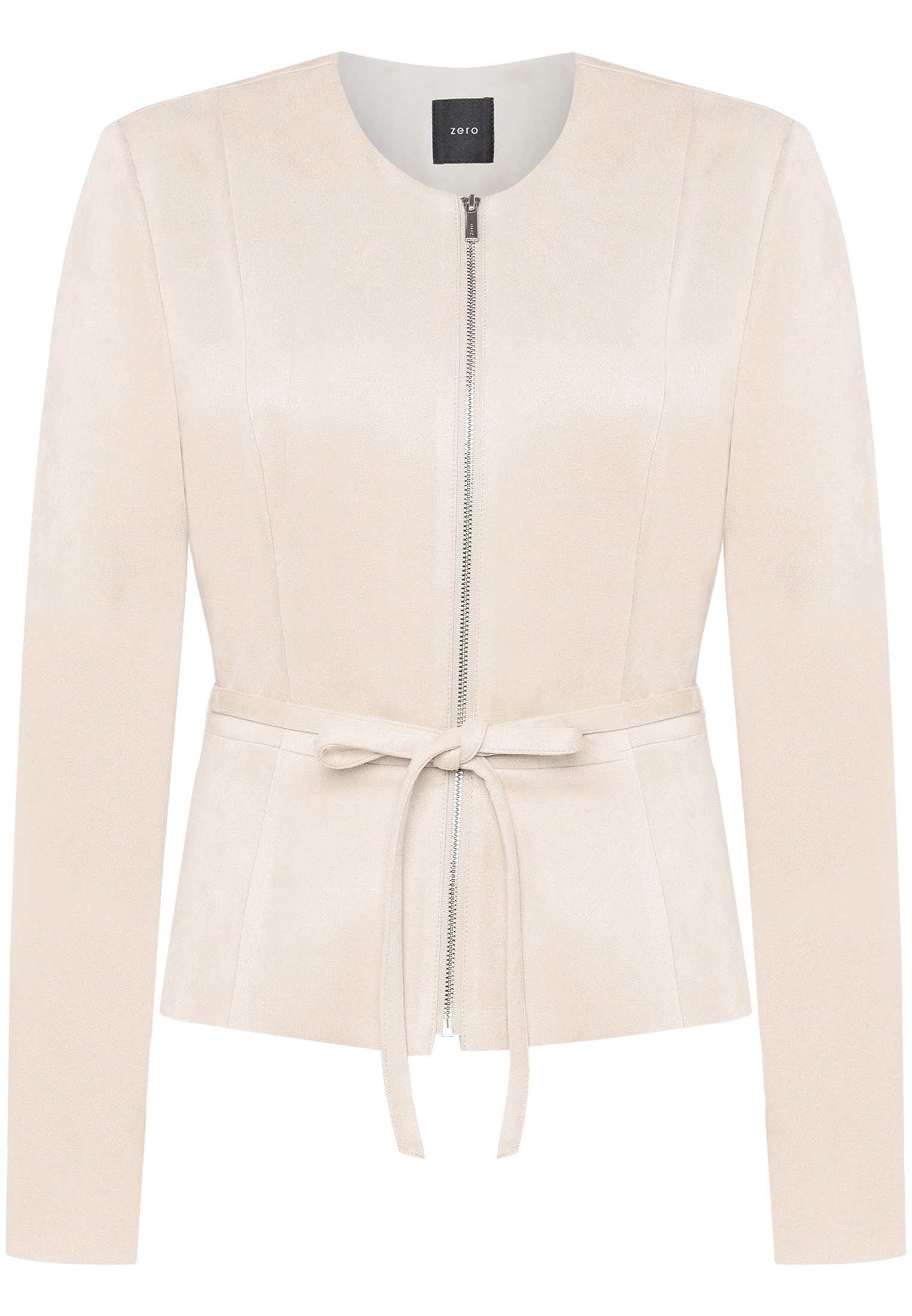 Zero Jackenblazer Damen in Lederoptik Gürtel