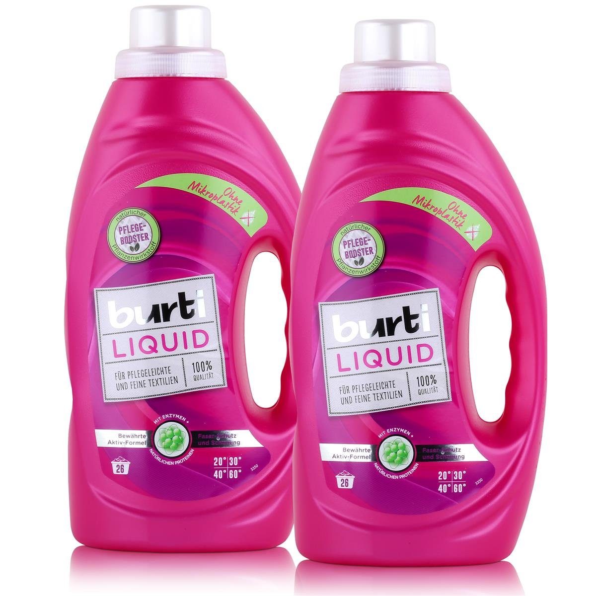 burti burti Liquid Feinwaschmittel 1,45L - Für pflegeleichte Textilien (2er Colorwaschmittel