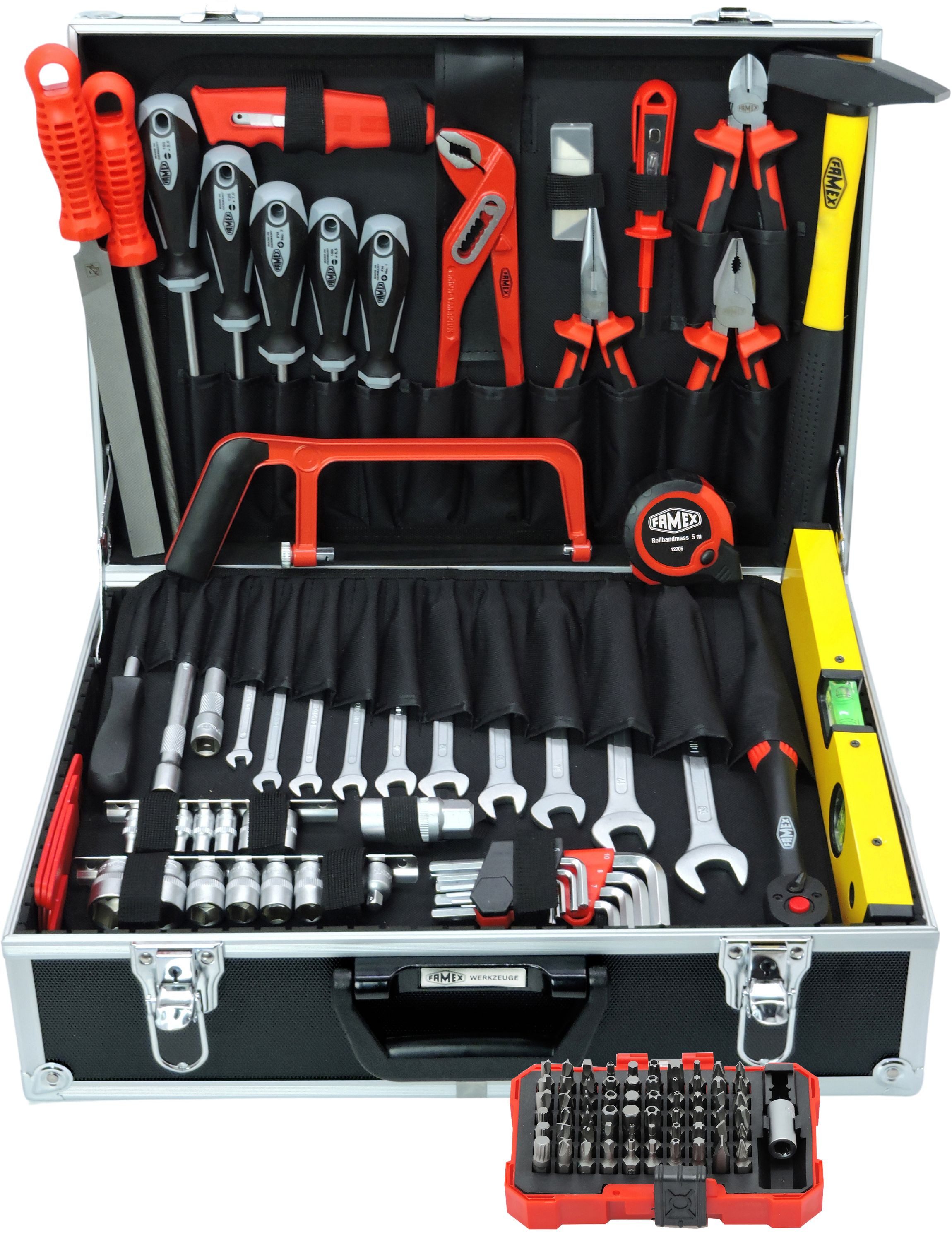 FAMEX Werkzeugset 745-47 Werkzeugkoffer gefüllt mit Werkzeug, (Werkzeug Sat günstig online kaufen