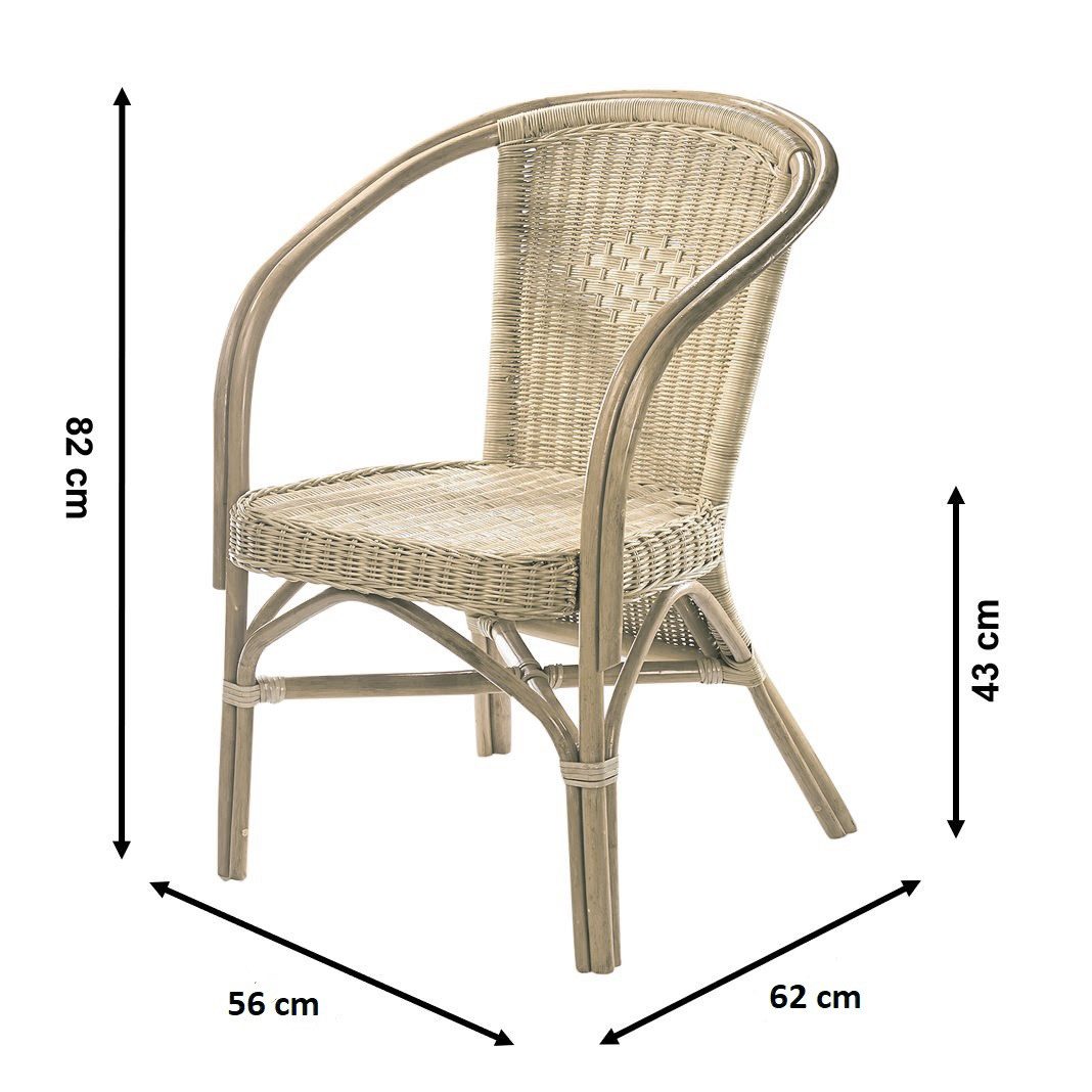Kobolo Rattanstuhl Rattansessel Stuhl VALENCIA naturfarben günstig online kaufen