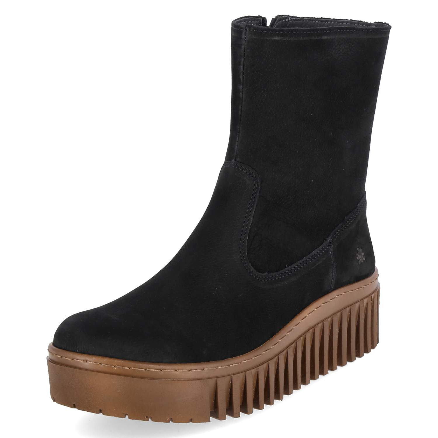 Art Art 1531 Nobuck Black-Caramel Damen Rauleder black Schlupfstiefel